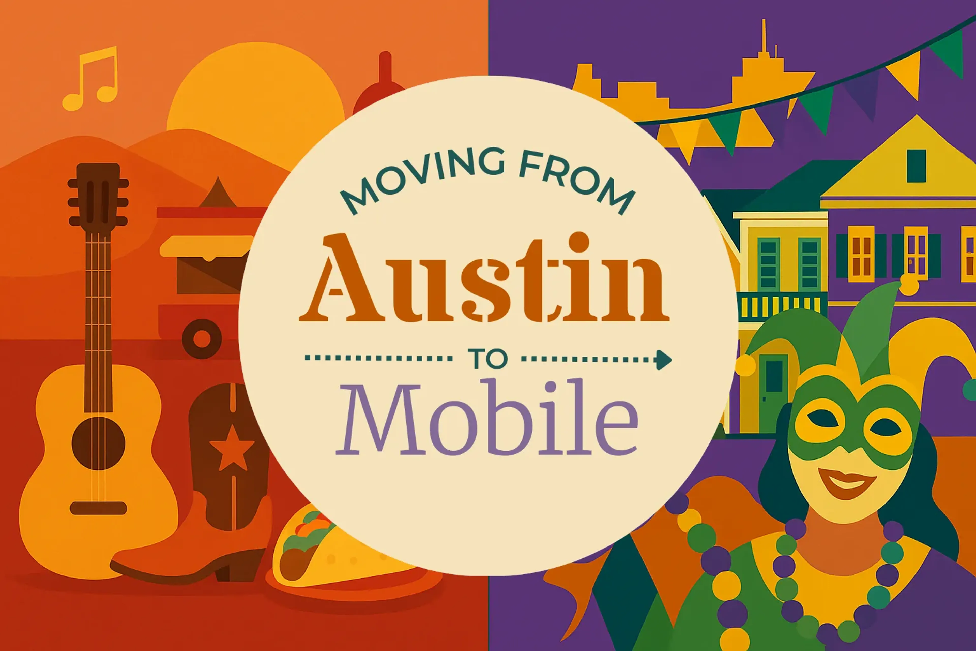 Side-by-side comparison of Austin to Mobile moving companies