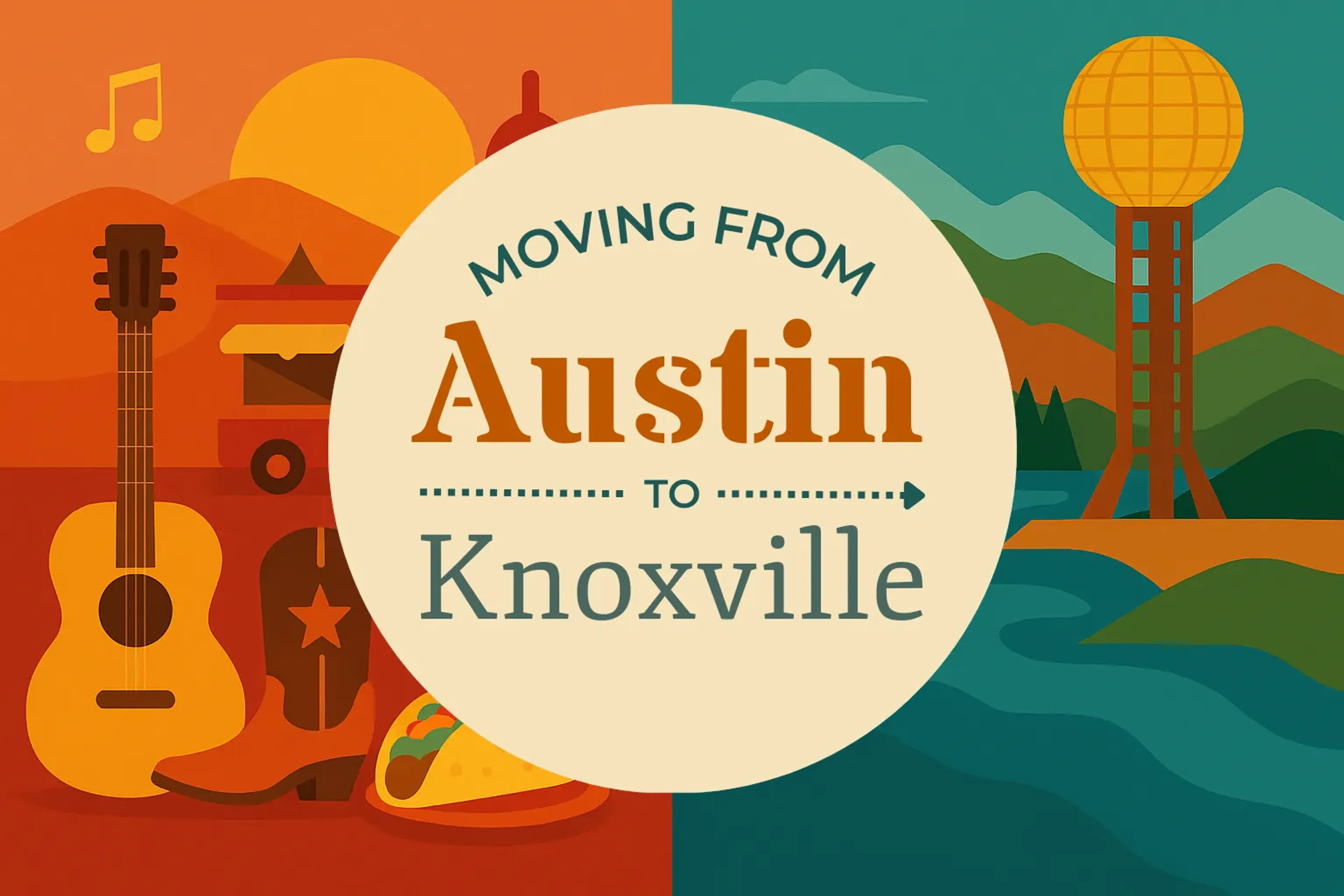 Side-by-side comparison of Austin to Knoxville moving companies