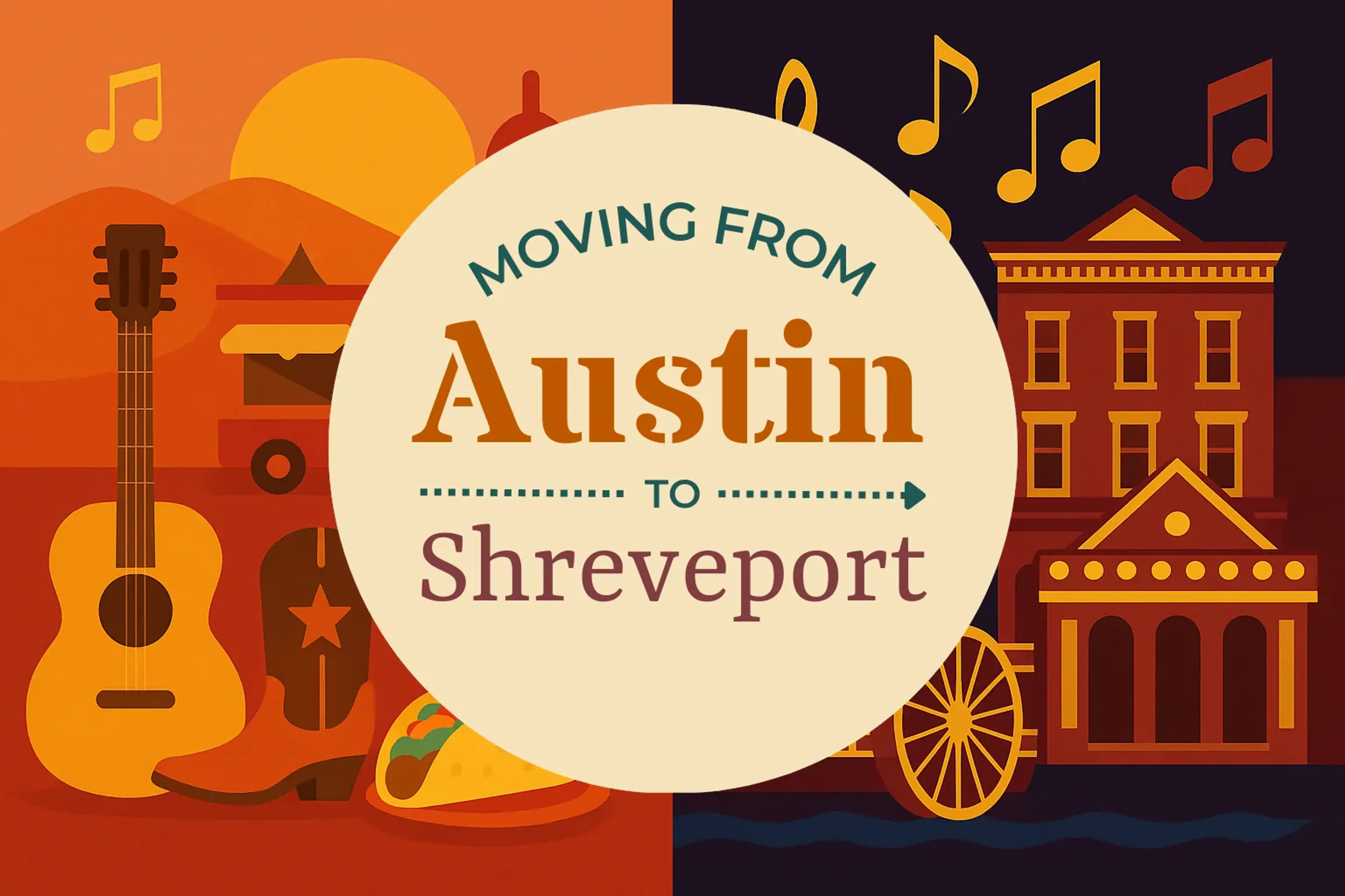 Side-by-side comparison of Austin to Shreveport moving companies