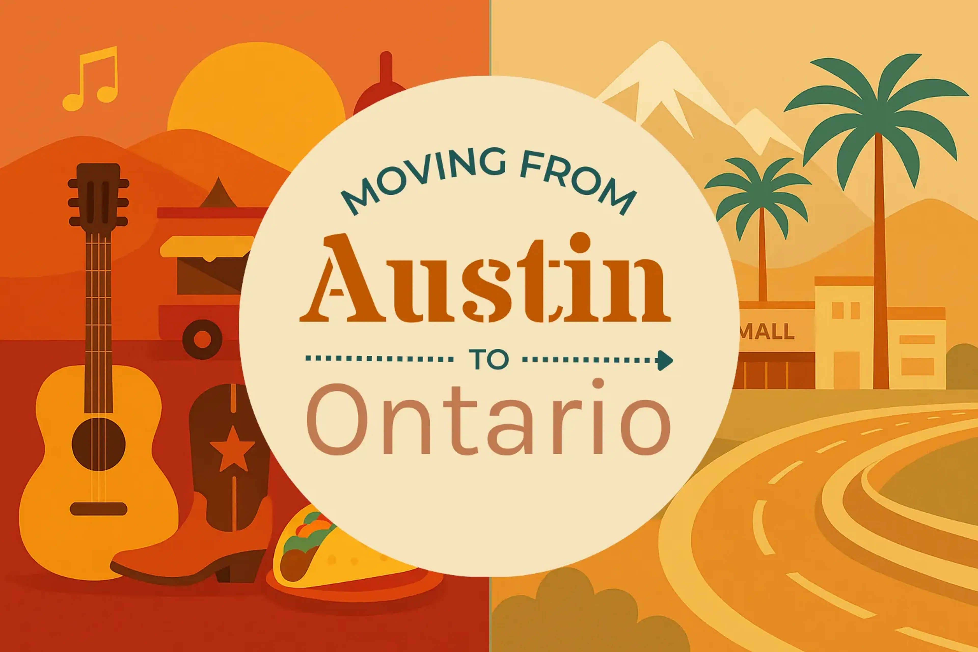 Side-by-side comparison of Austin to Ontario moving companies