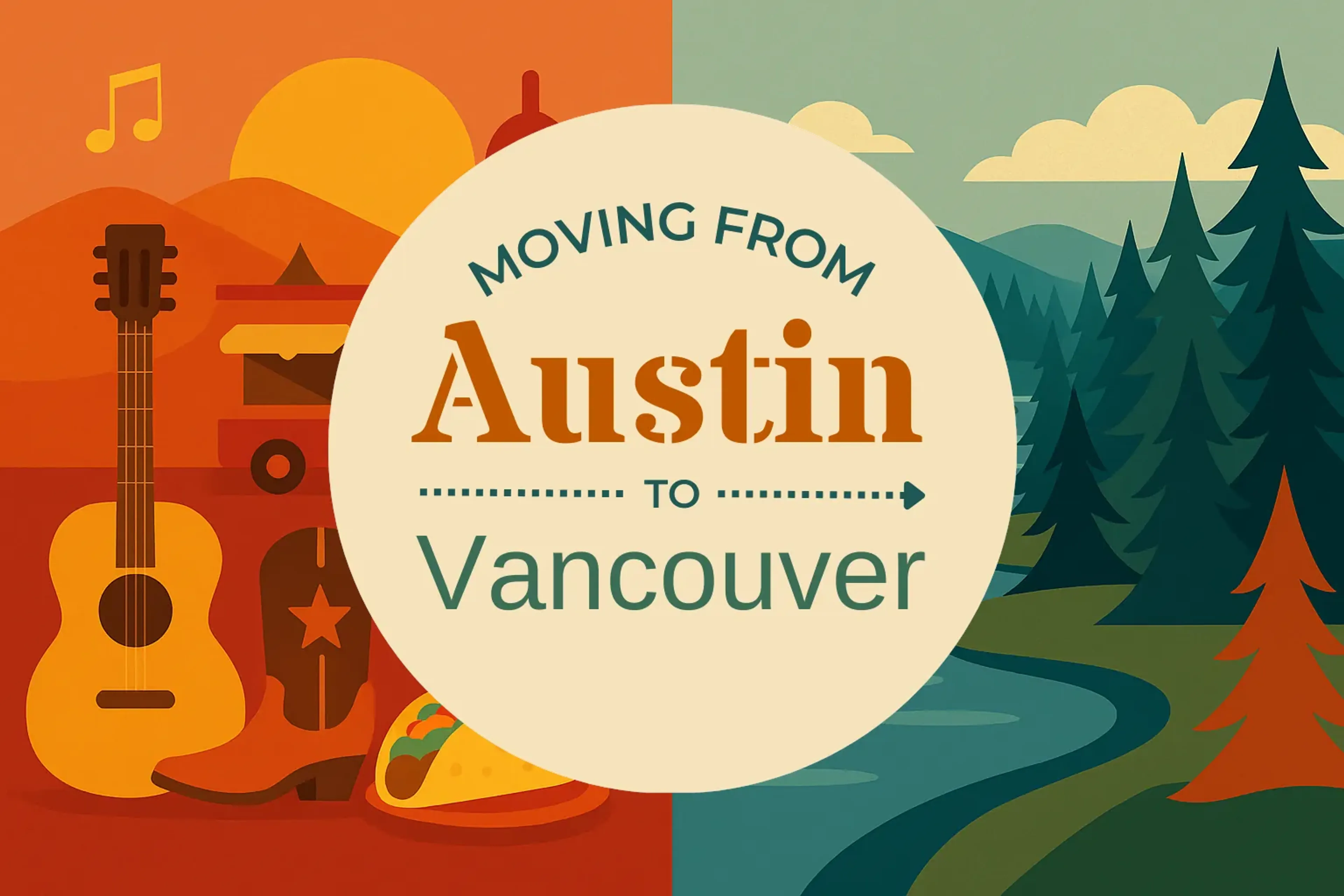 Side-by-side comparison of Austin to Vancouver moving companies