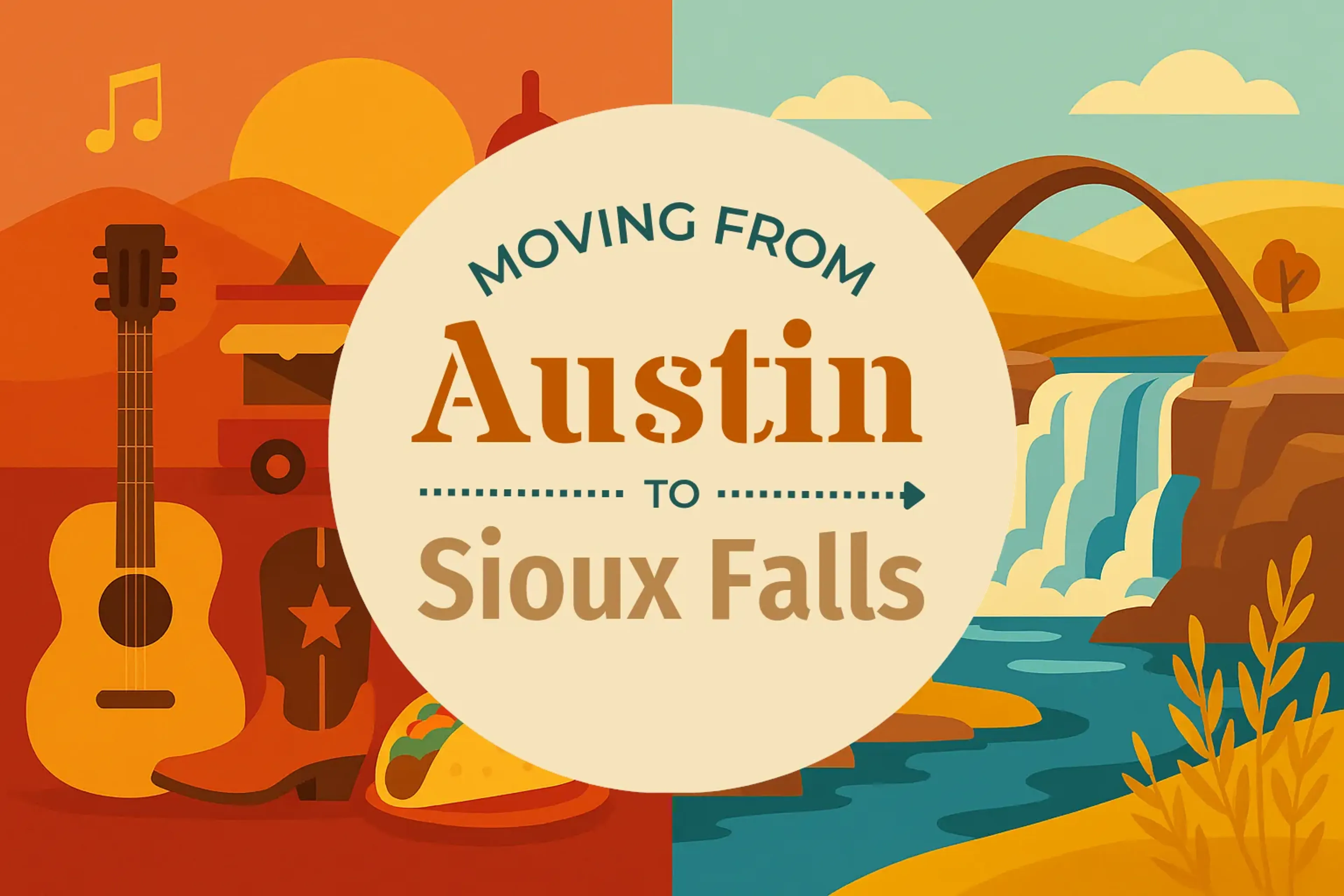 Side-by-side comparison of Austin to Sioux Falls moving companies