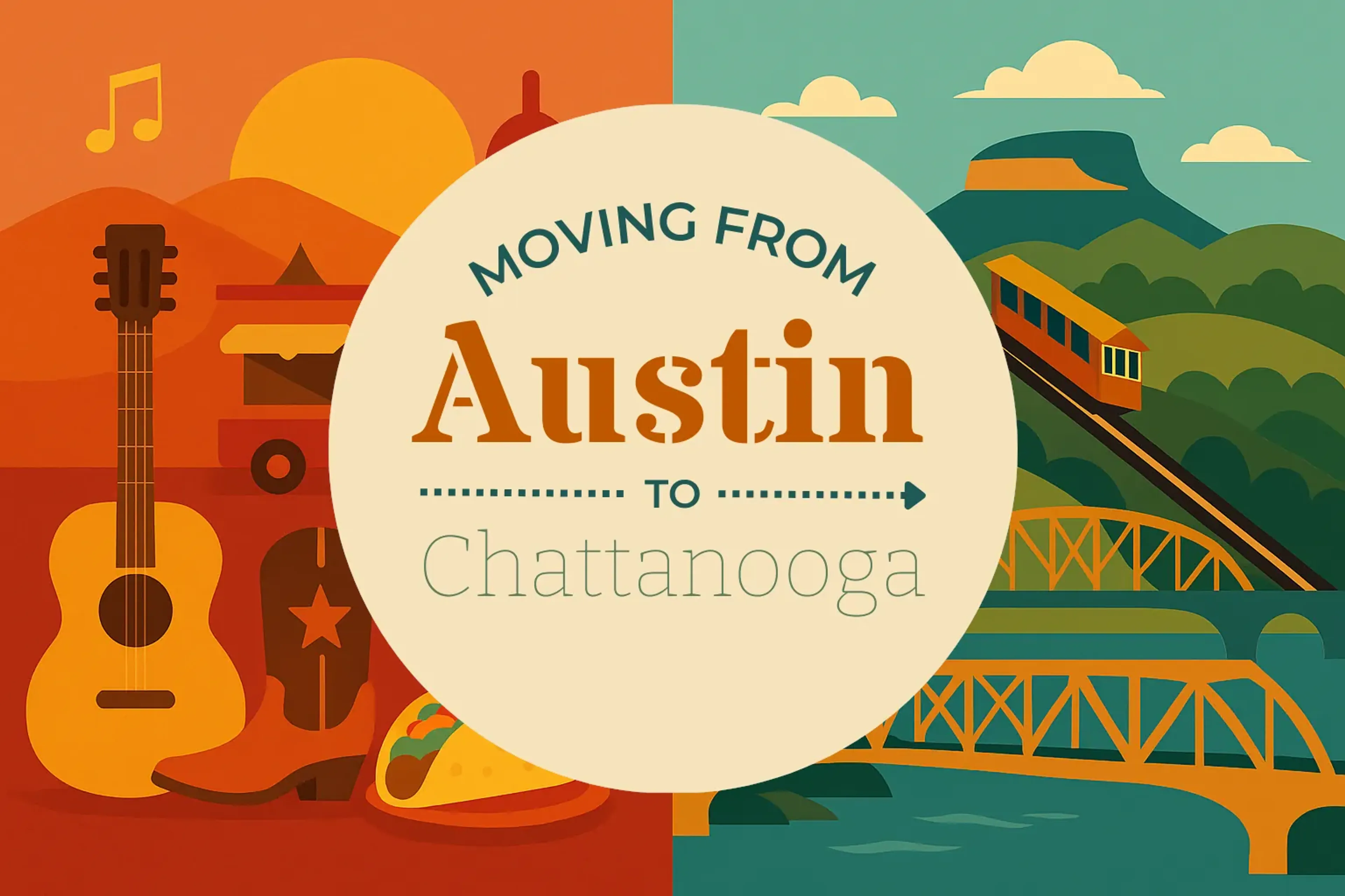 Side-by-side comparison of Austin to Chattanooga moving companies