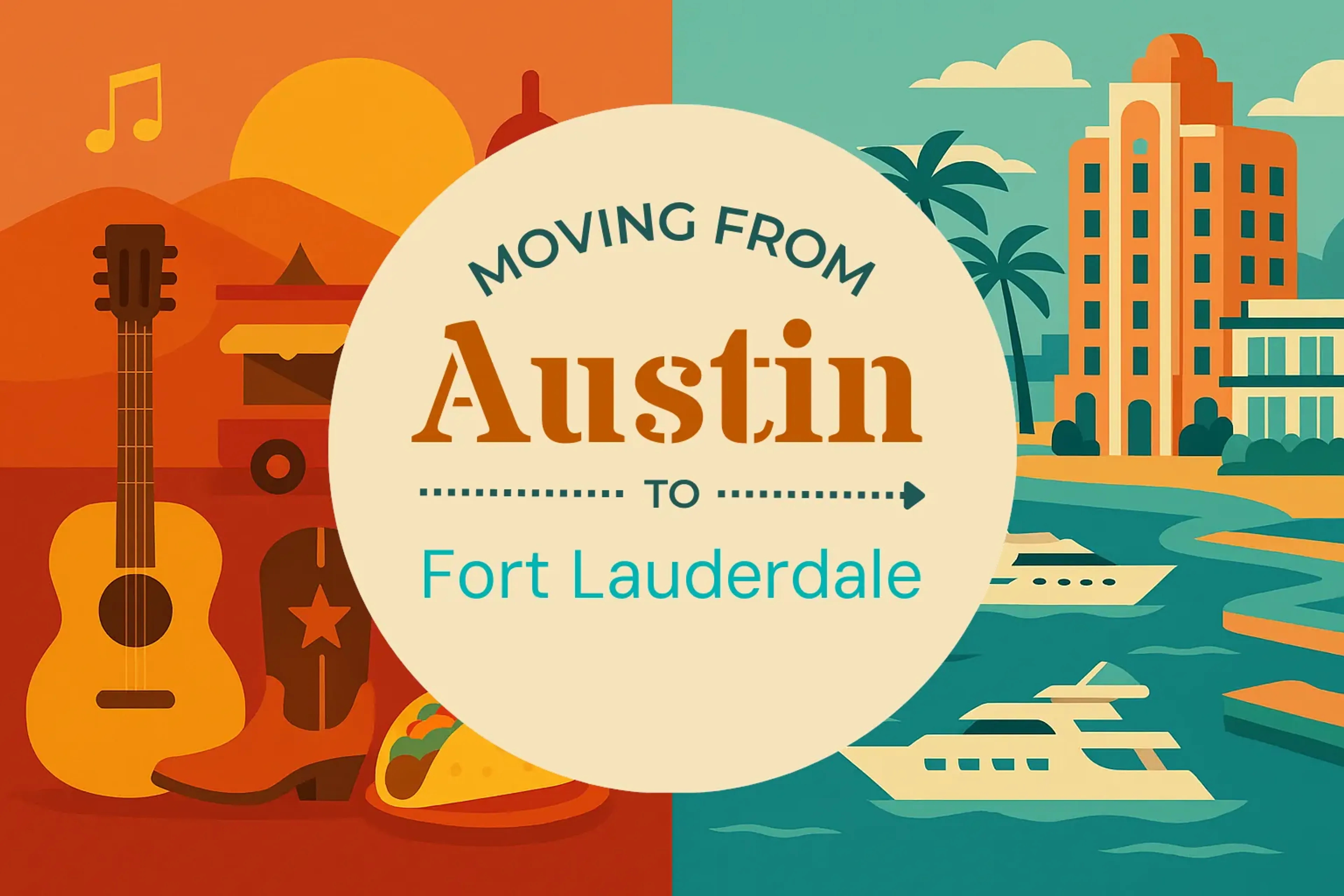 Side-by-side comparison of Austin to Fort Lauderdale moving companies