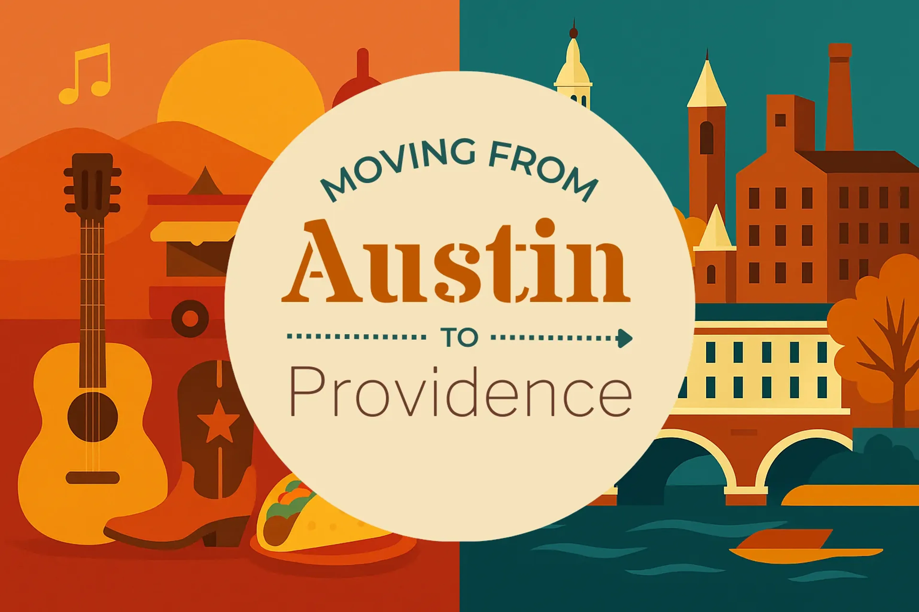 Side-by-side comparison of Austin to Providence moving companies