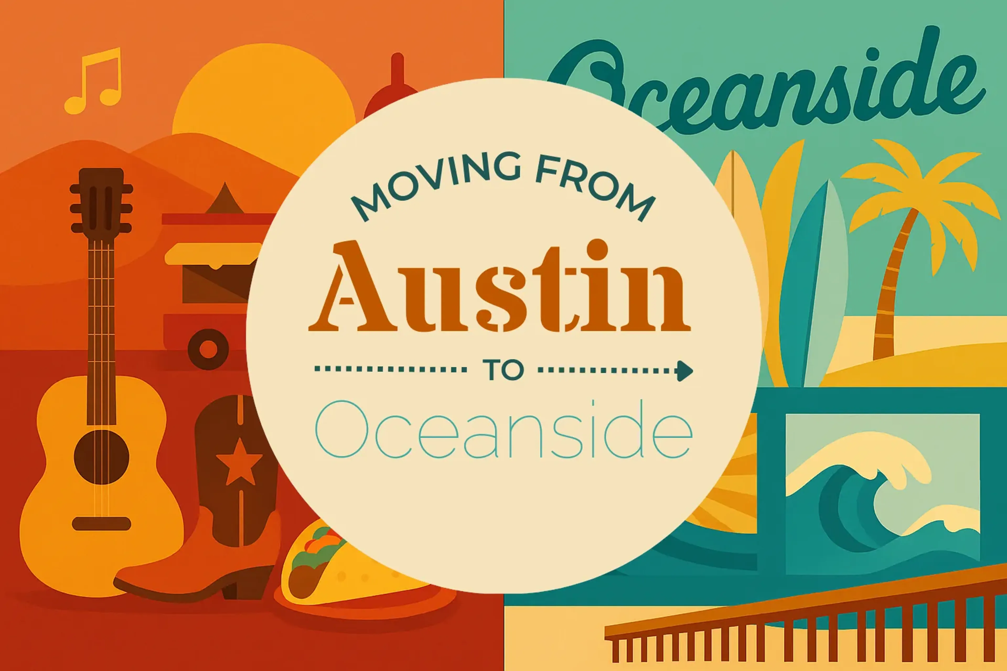 Side-by-side comparison of Austin to Oceanside moving companies
