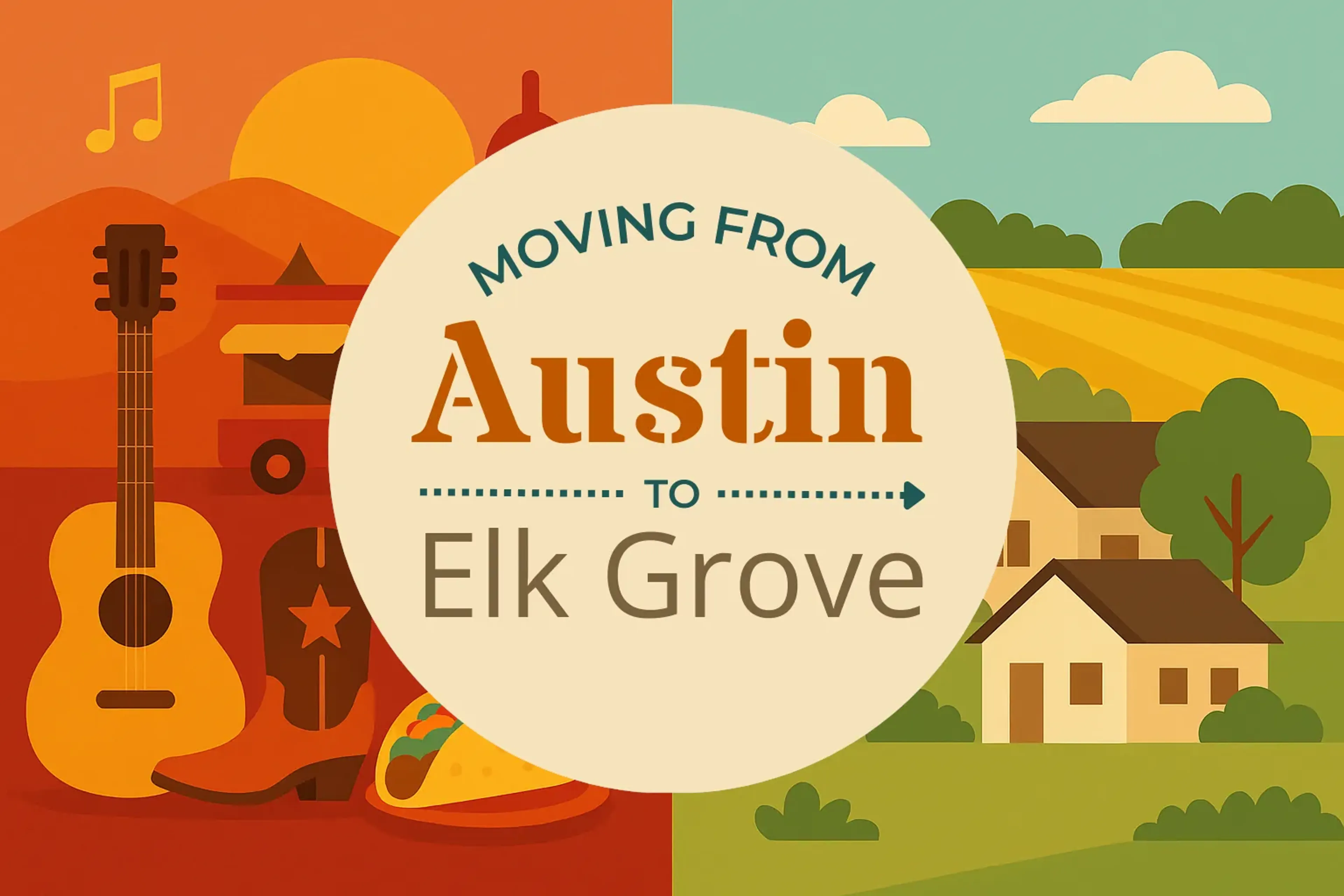 Side-by-side comparison of Austin to Elk Grove moving companies