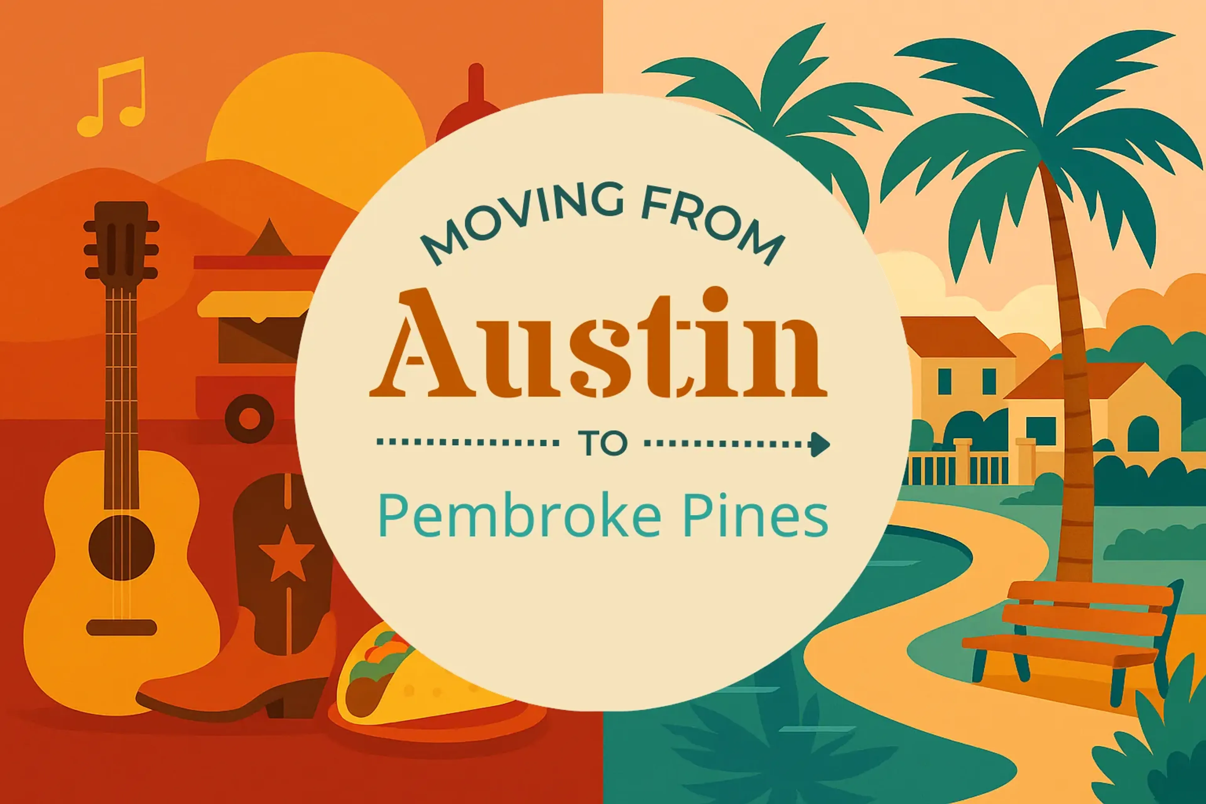 Side-by-side comparison of Austin to Pembroke Pines moving companies