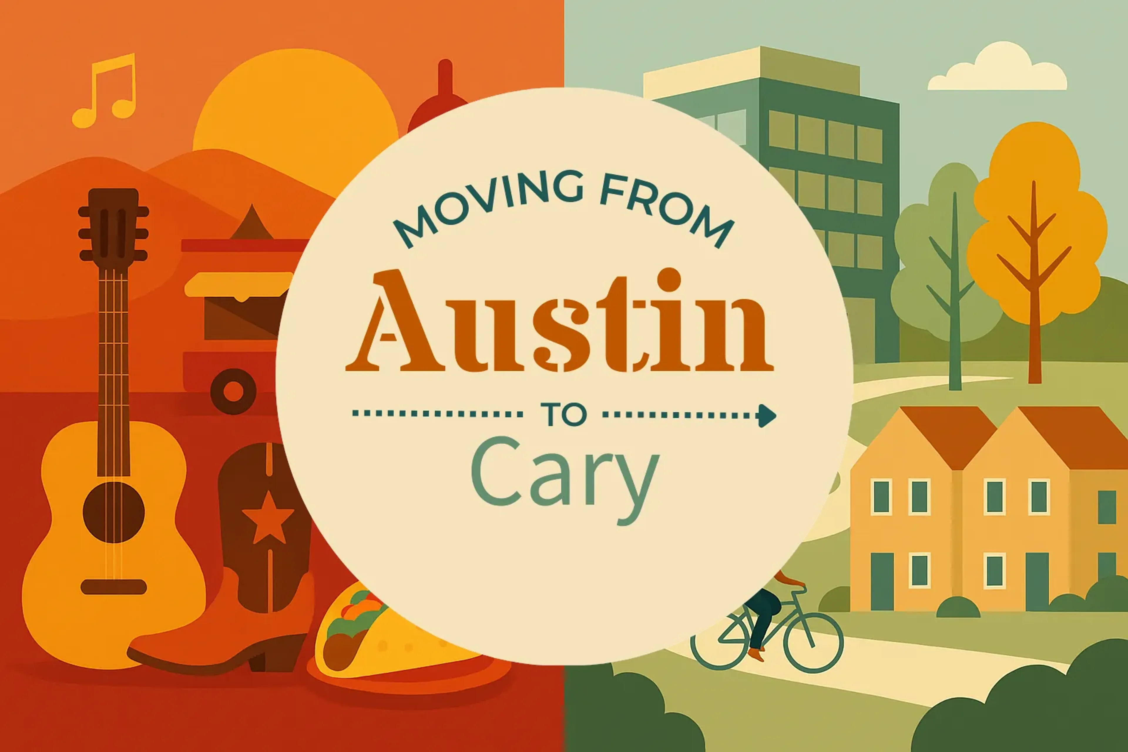 Side-by-side comparison of Austin to Cary moving companies