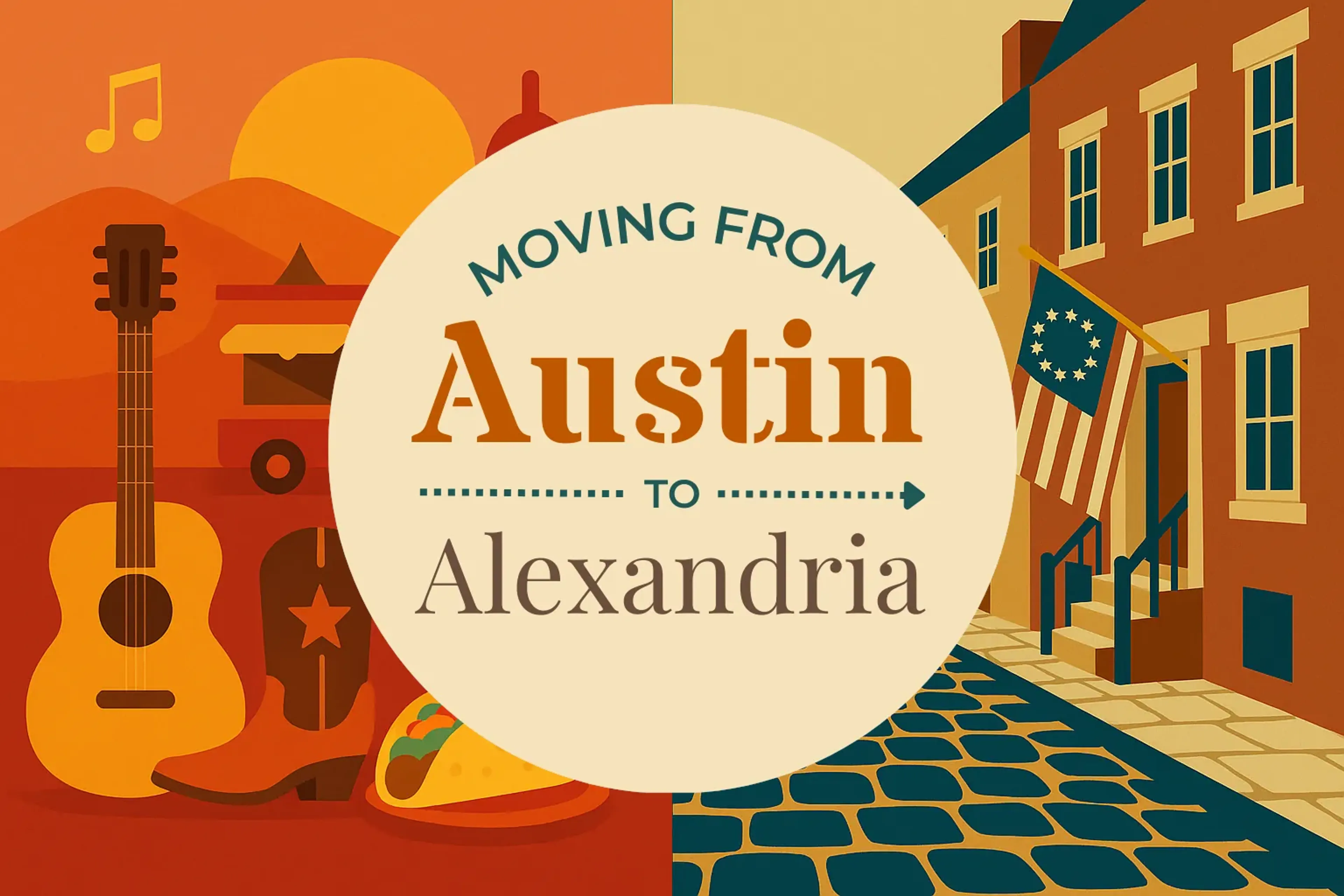 Side-by-side comparison of Austin to Alexandria moving companies