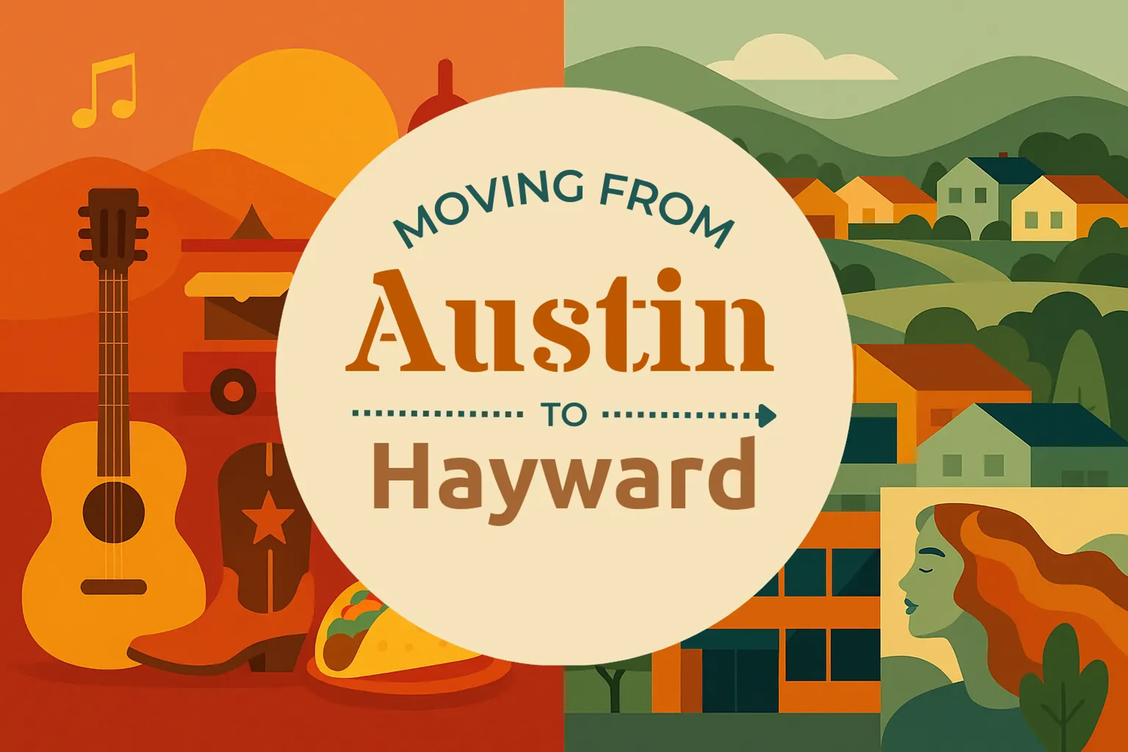 Side-by-side comparison of Austin to Hayward moving companies