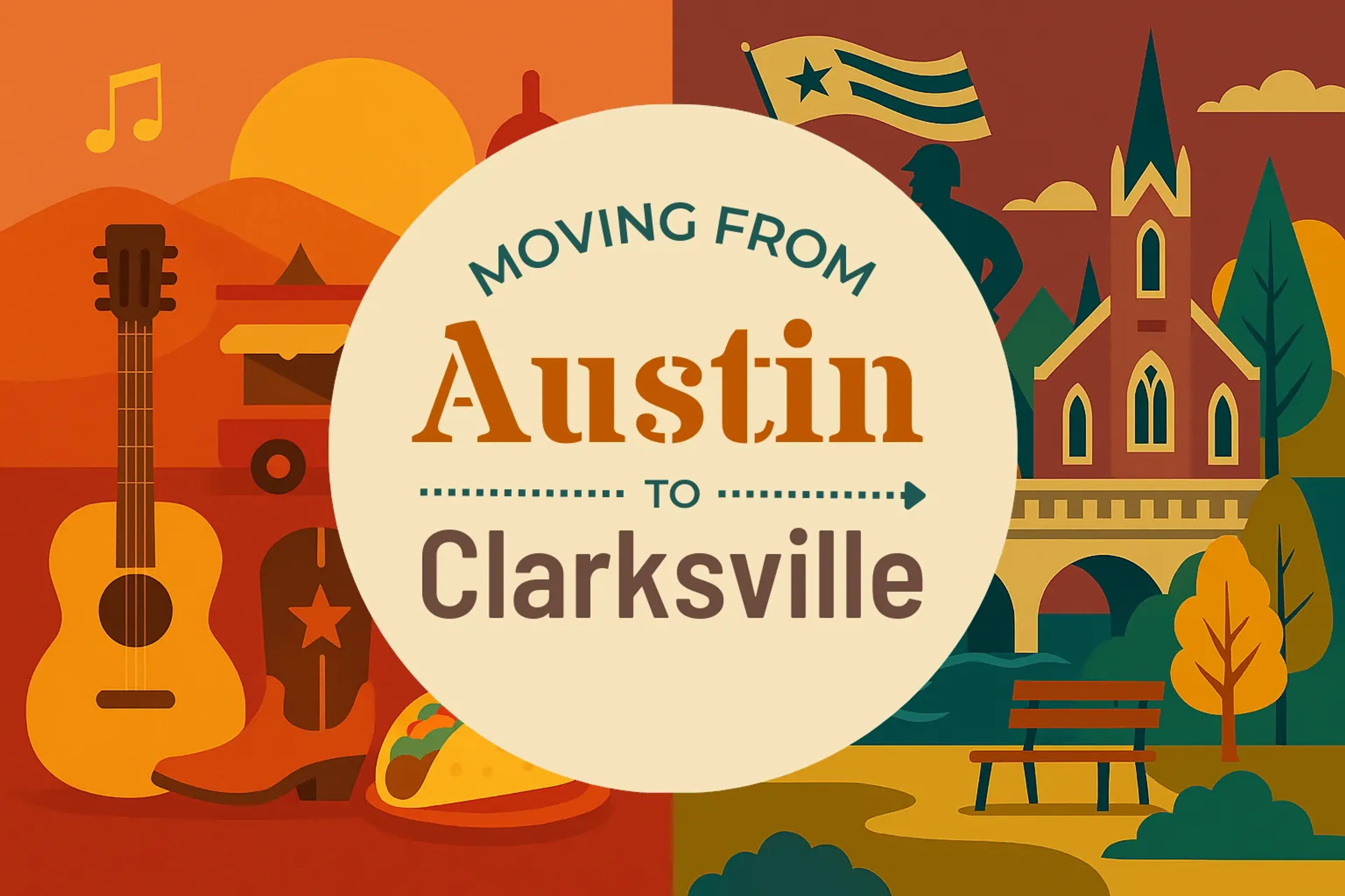 Side-by-side comparison of Austin to Clarksville moving companies