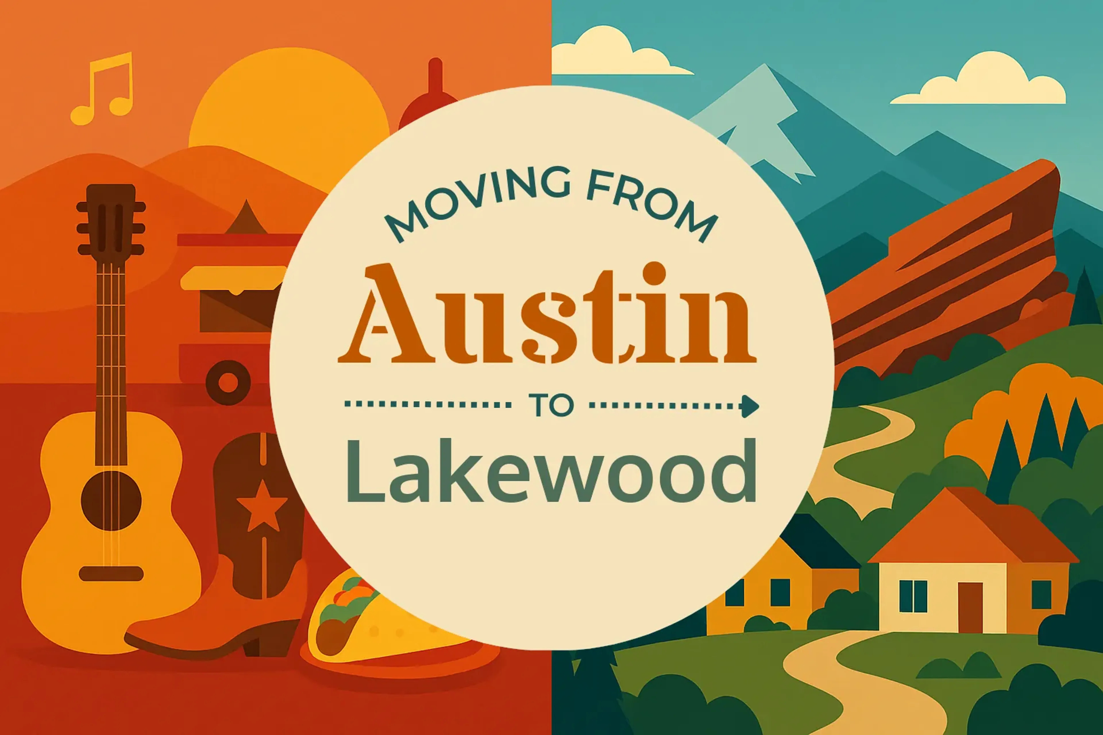 Side-by-side comparison of Austin to Lakewood moving companies