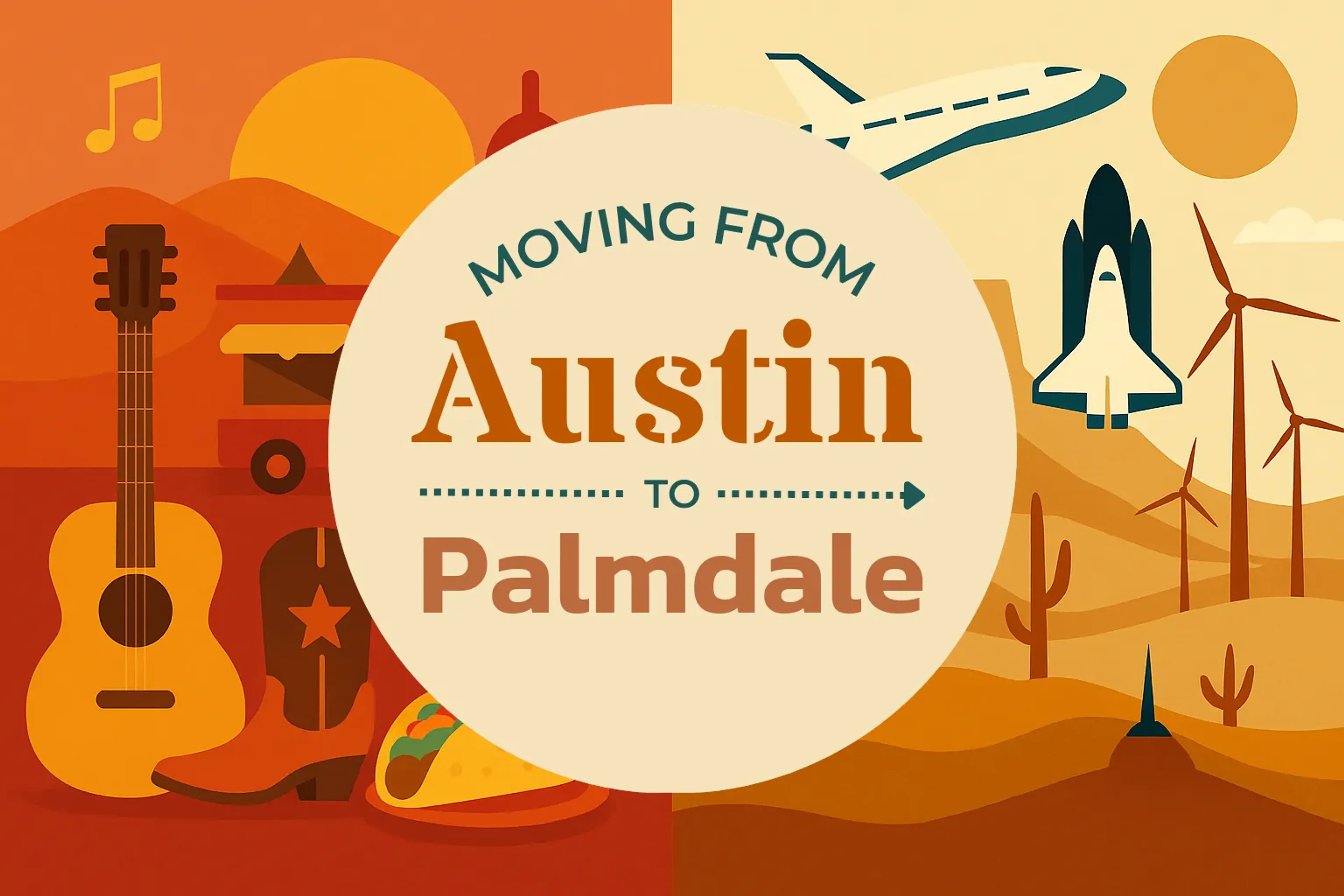 Side-by-side comparison of Austin to Palmdale moving companies