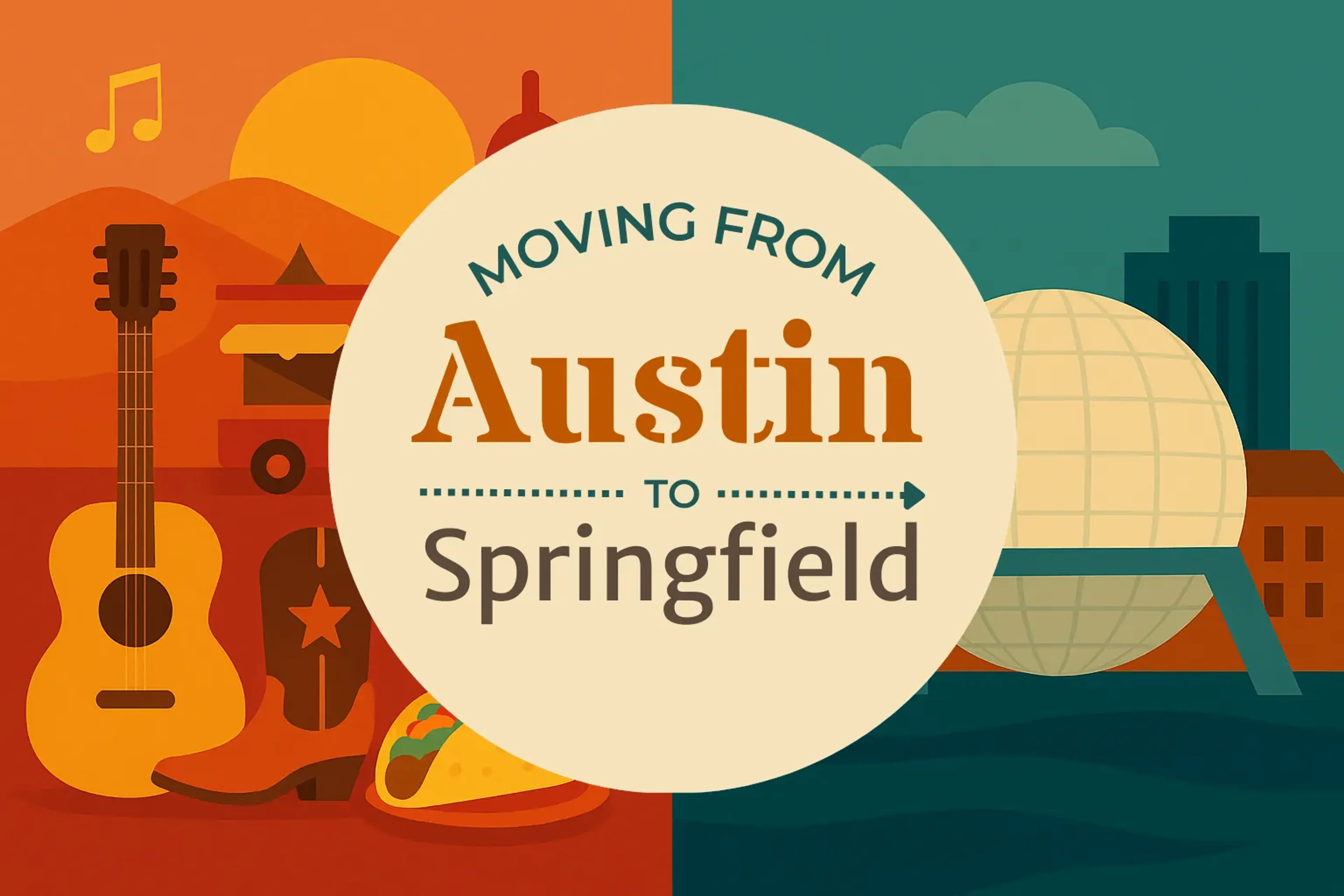Side-by-side comparison of Austin to Springfield moving companies