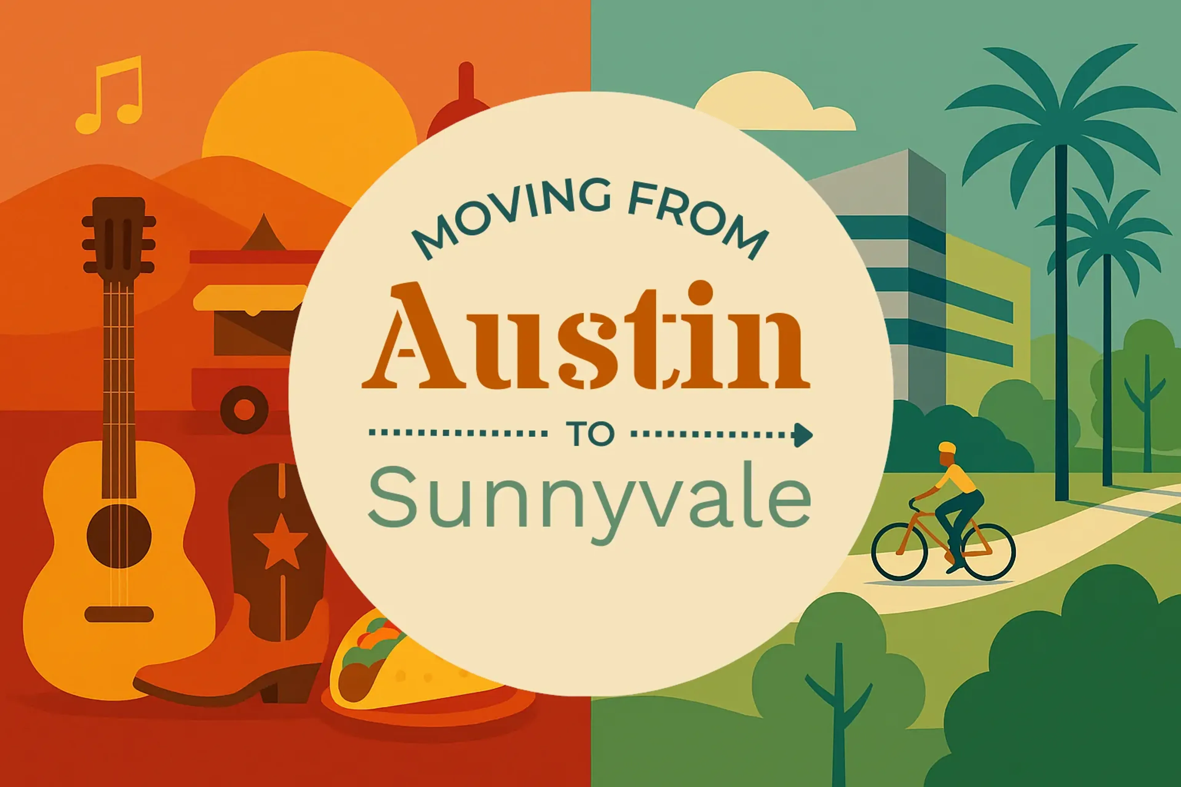Side-by-side comparison of Austin to Sunnyvale moving companies