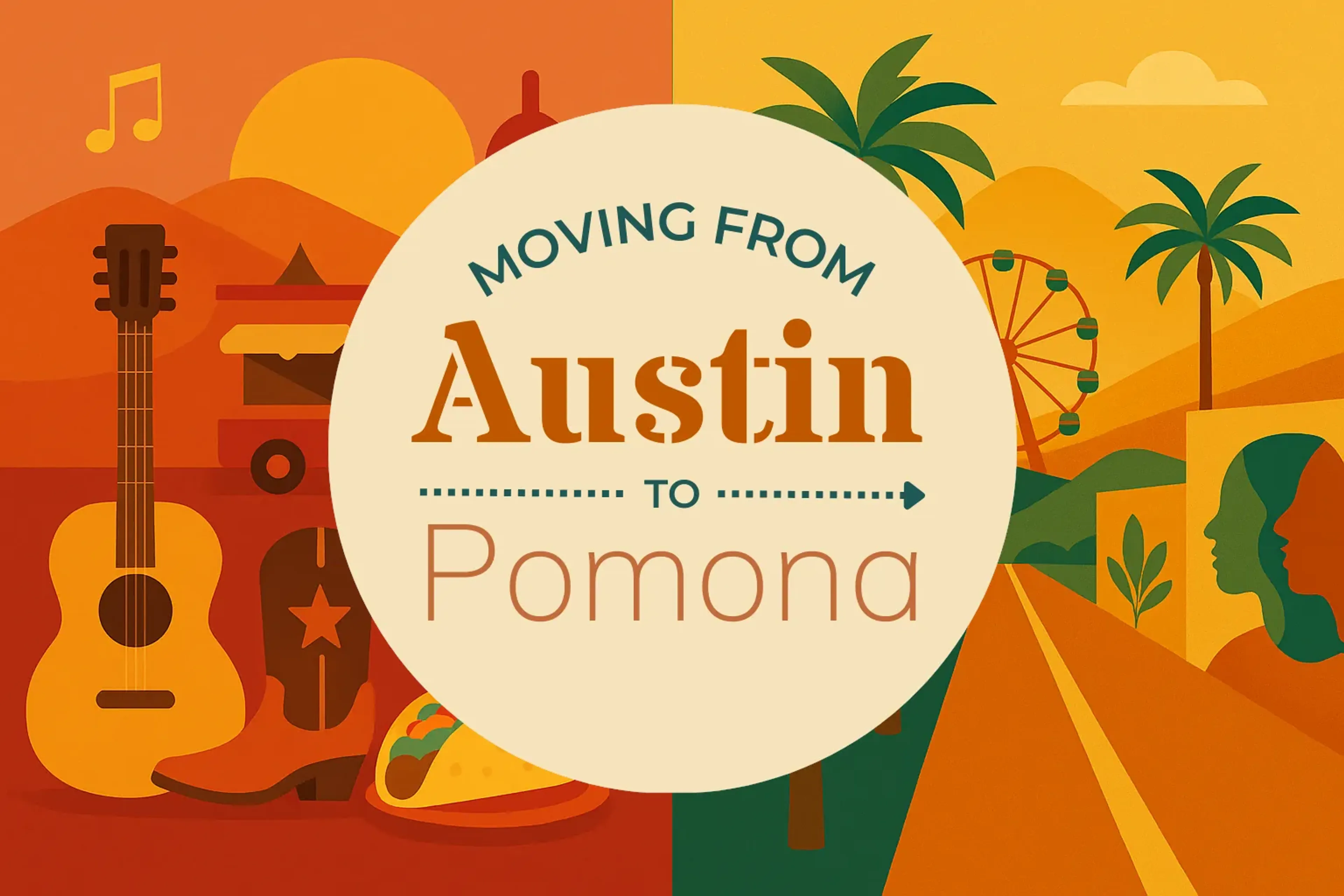 Side-by-side comparison of Austin to Pomona moving companies
