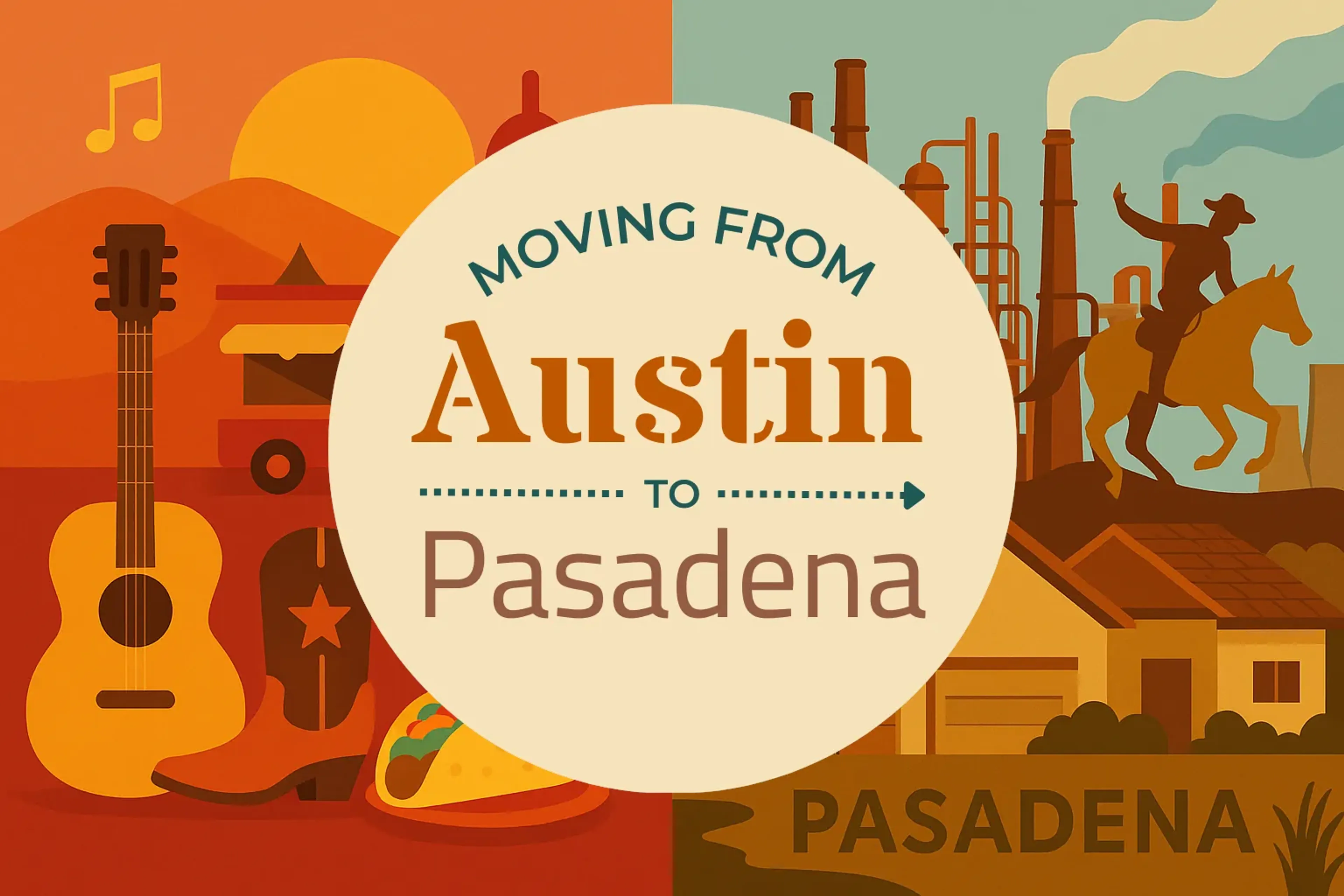 Side-by-side comparison of Austin to Pasadena moving companies