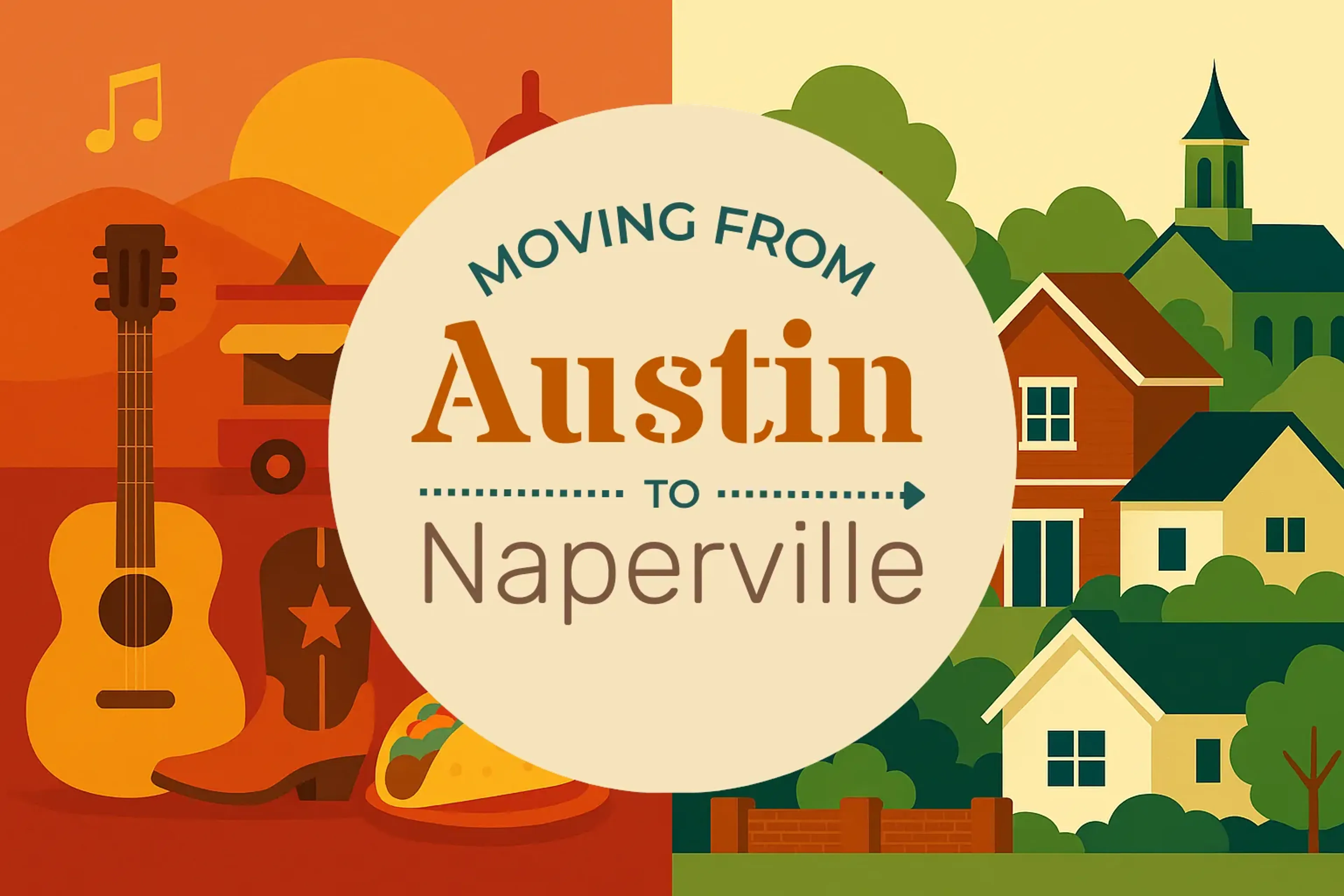 Side-by-side comparison of Austin to Naperville moving companies