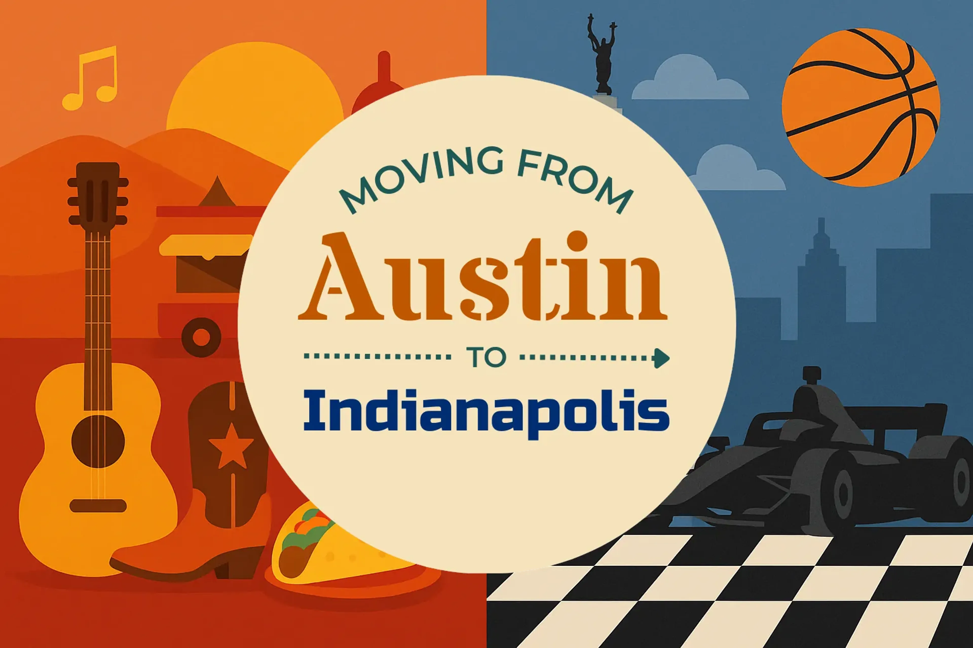 Side-by-side comparison of Austin to Indianapolis moving companies