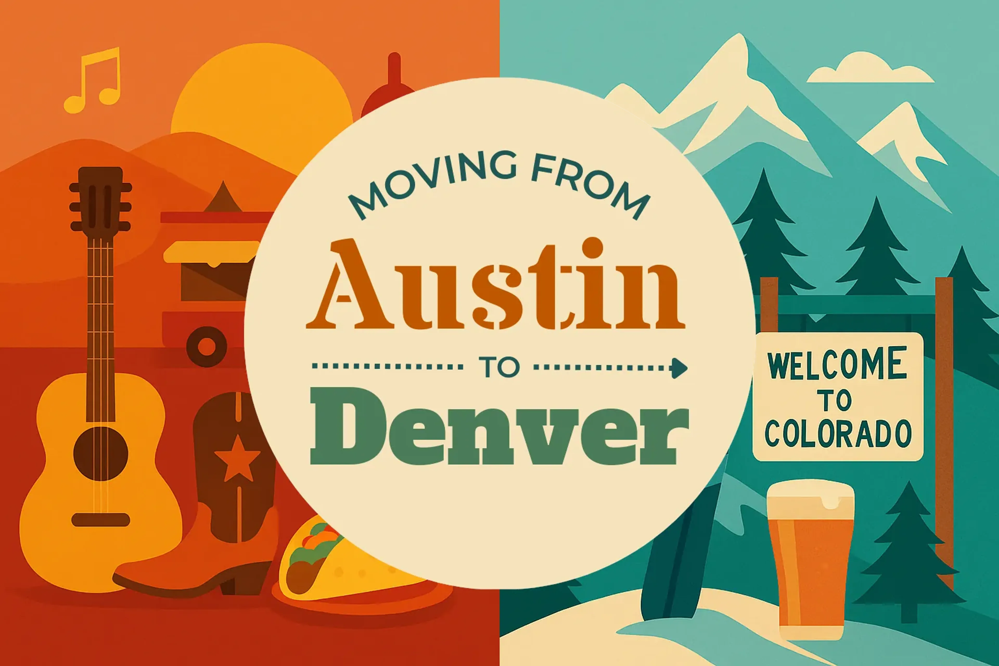 Side-by-side comparison of Austin to Denver moving companies
