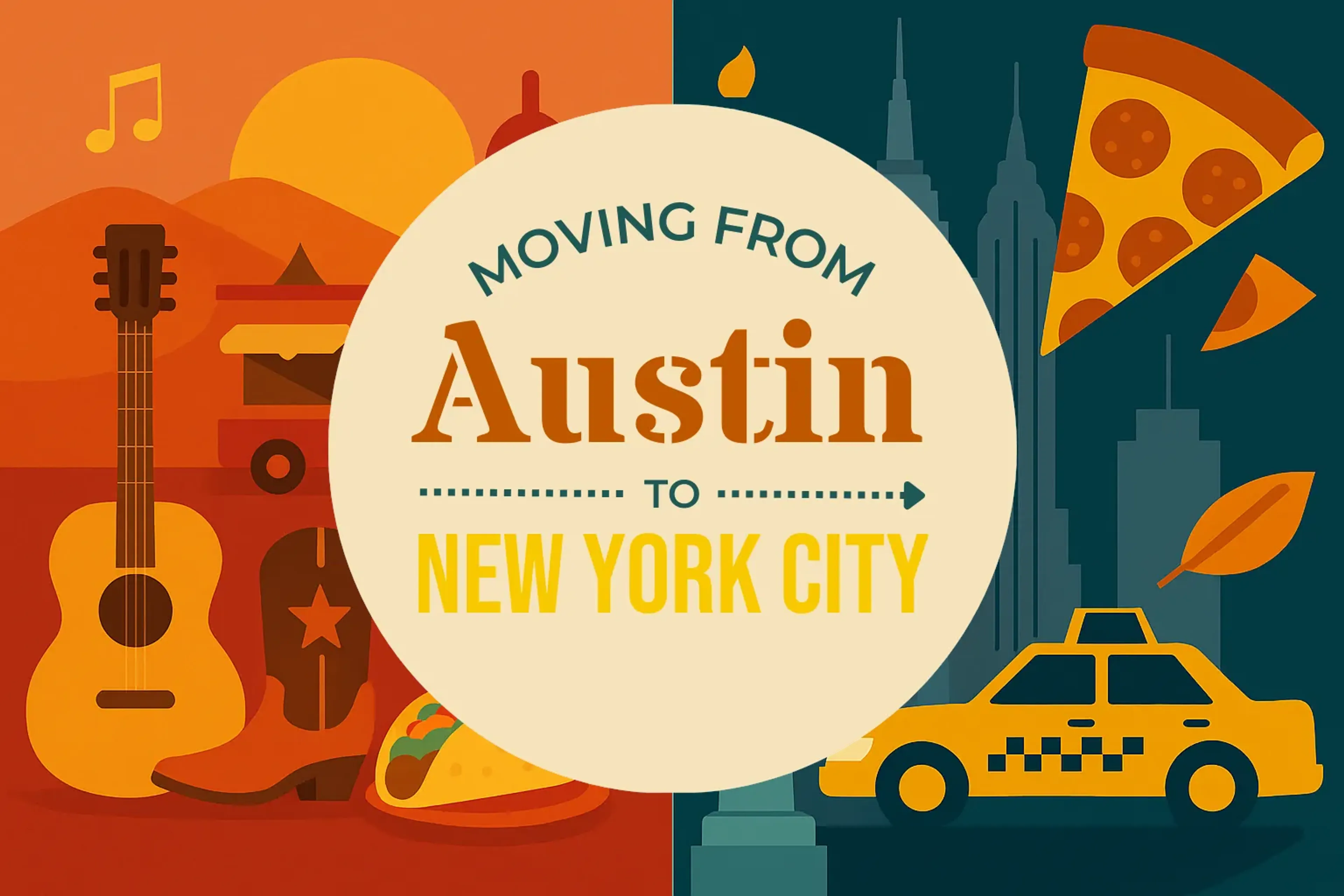 Side-by-side comparison of Austin to New York City moving companies