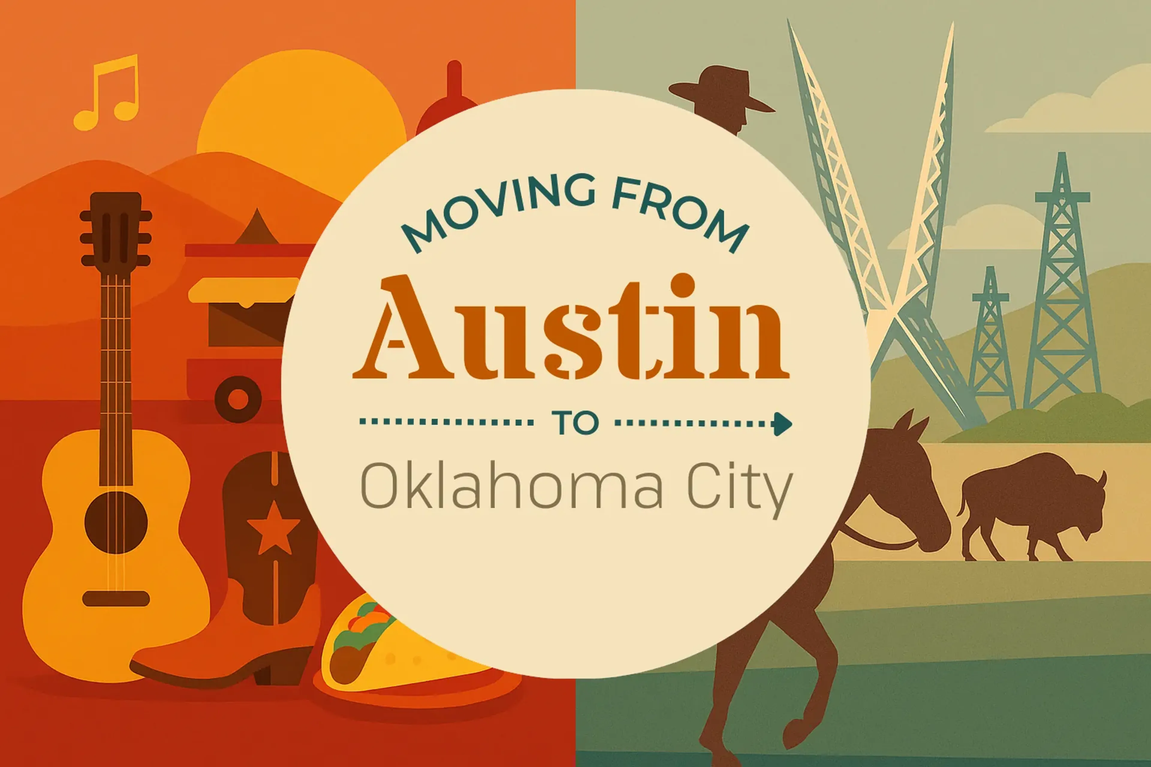Side-by-side comparison of Austin to Oklahoma City moving companies