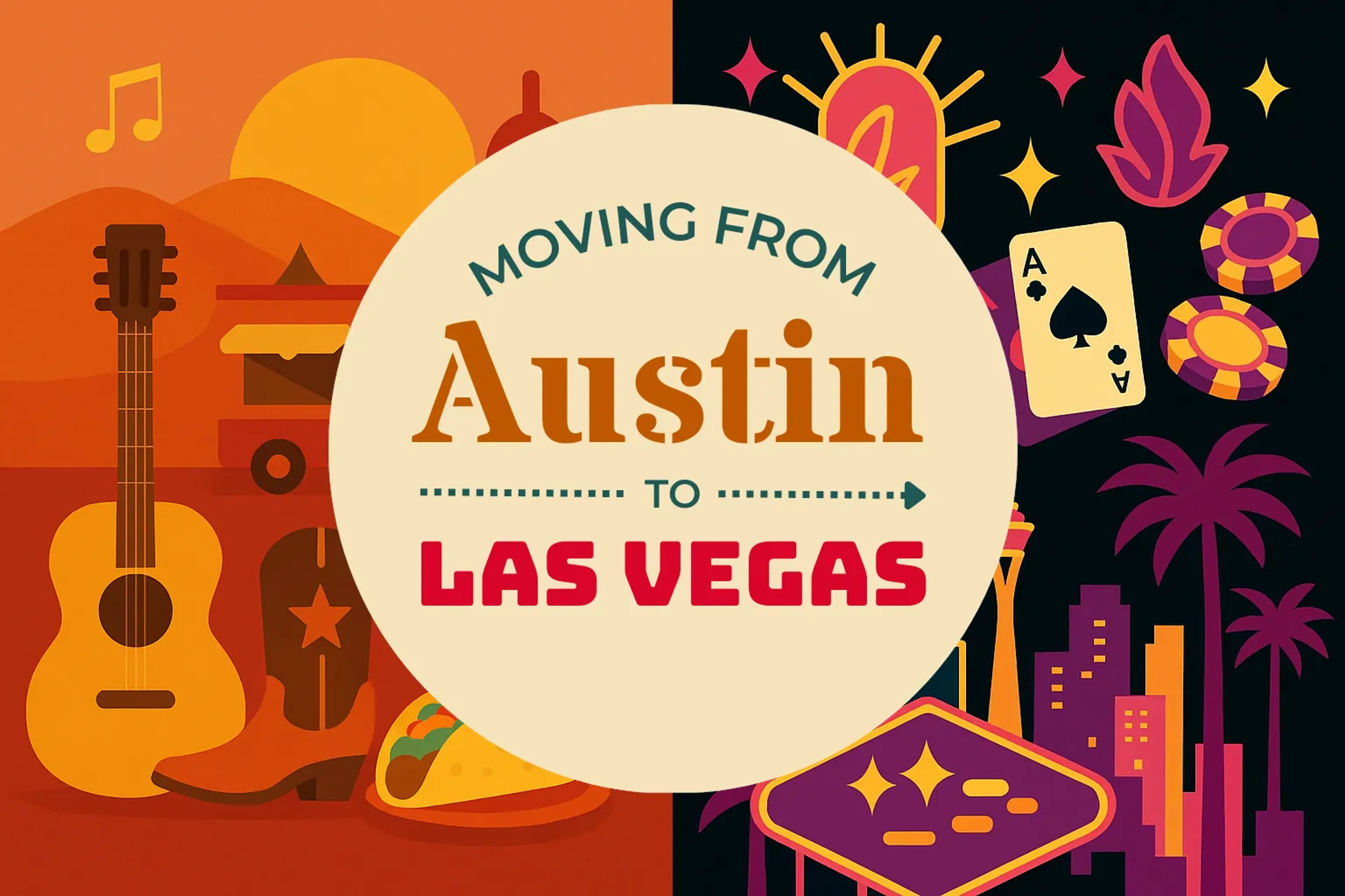 Side-by-side comparison of Austin to Las Vegas moving companies