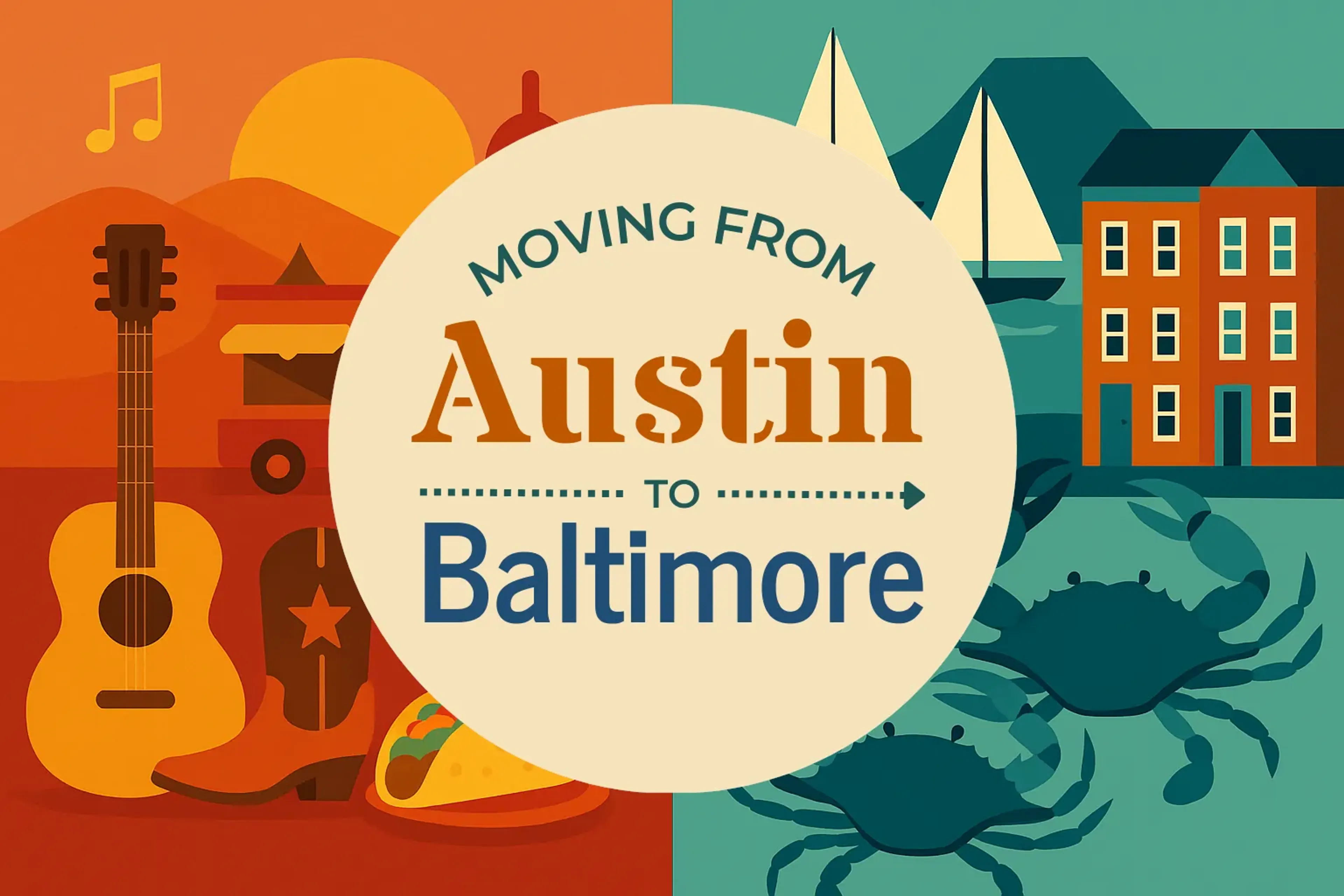 Side-by-side comparison of Austin to Baltimore moving companies