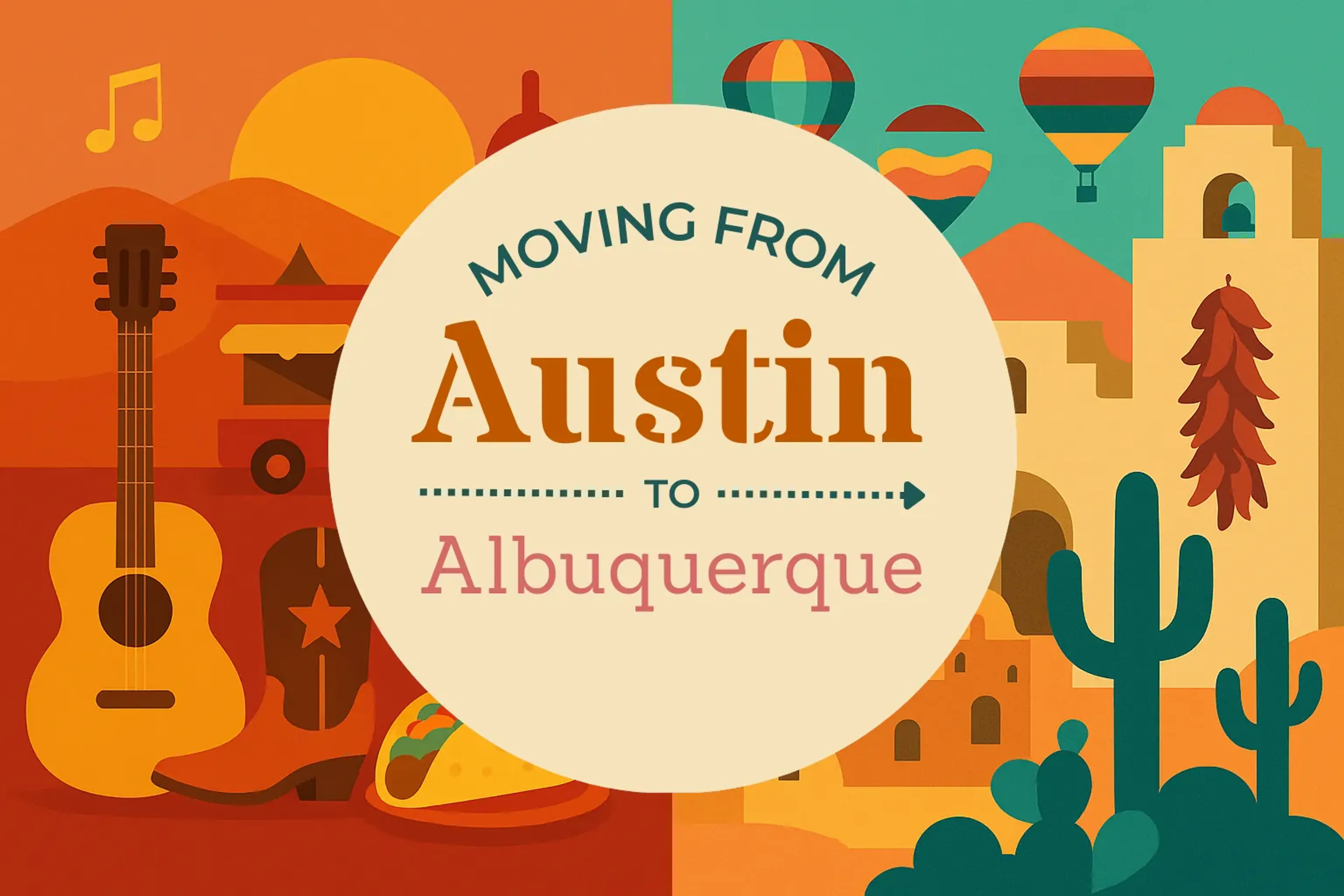 Side-by-side comparison of Austin to Albuquerque moving companies