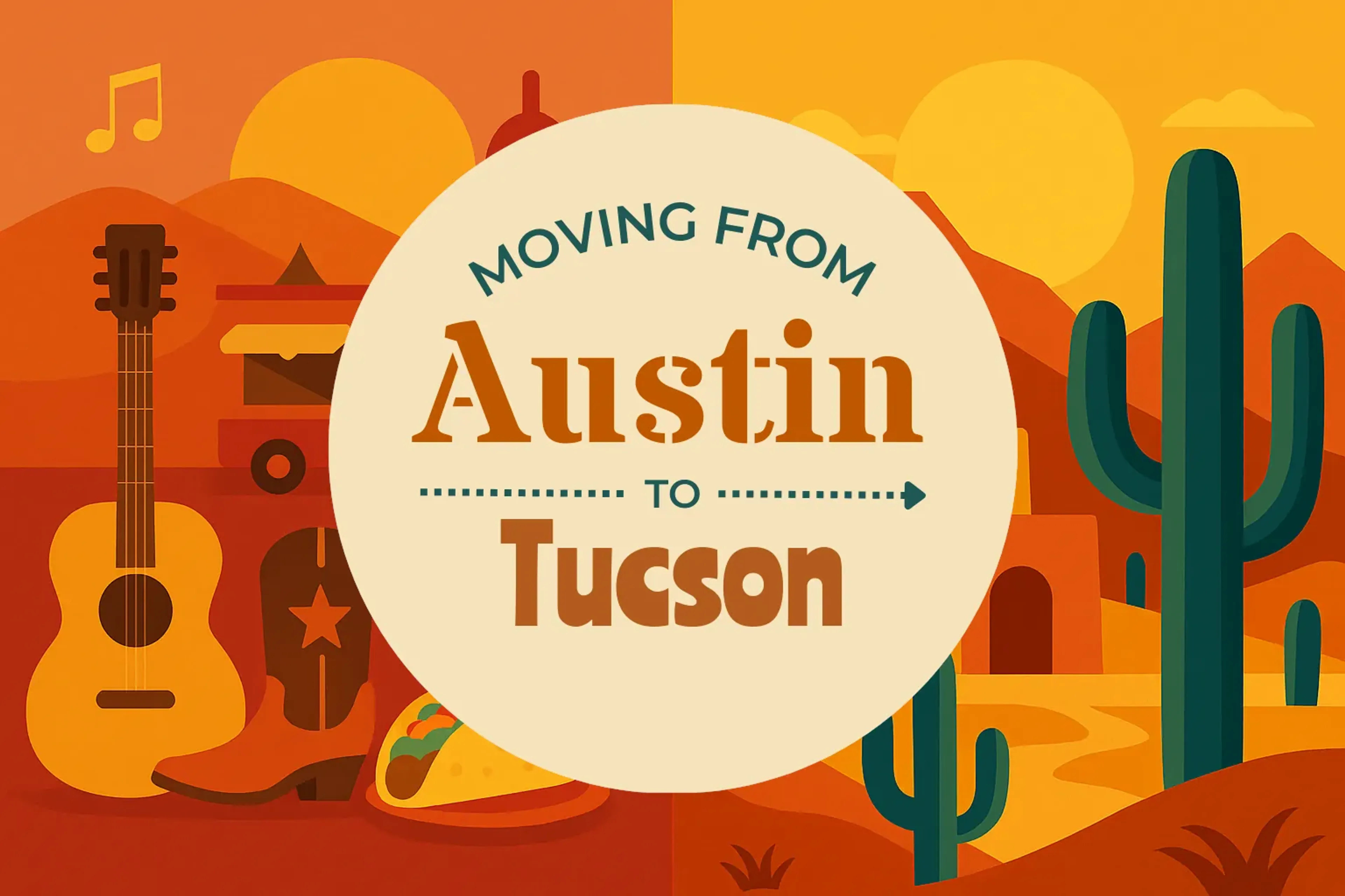 Side-by-side comparison of Austin to Tucson moving companies