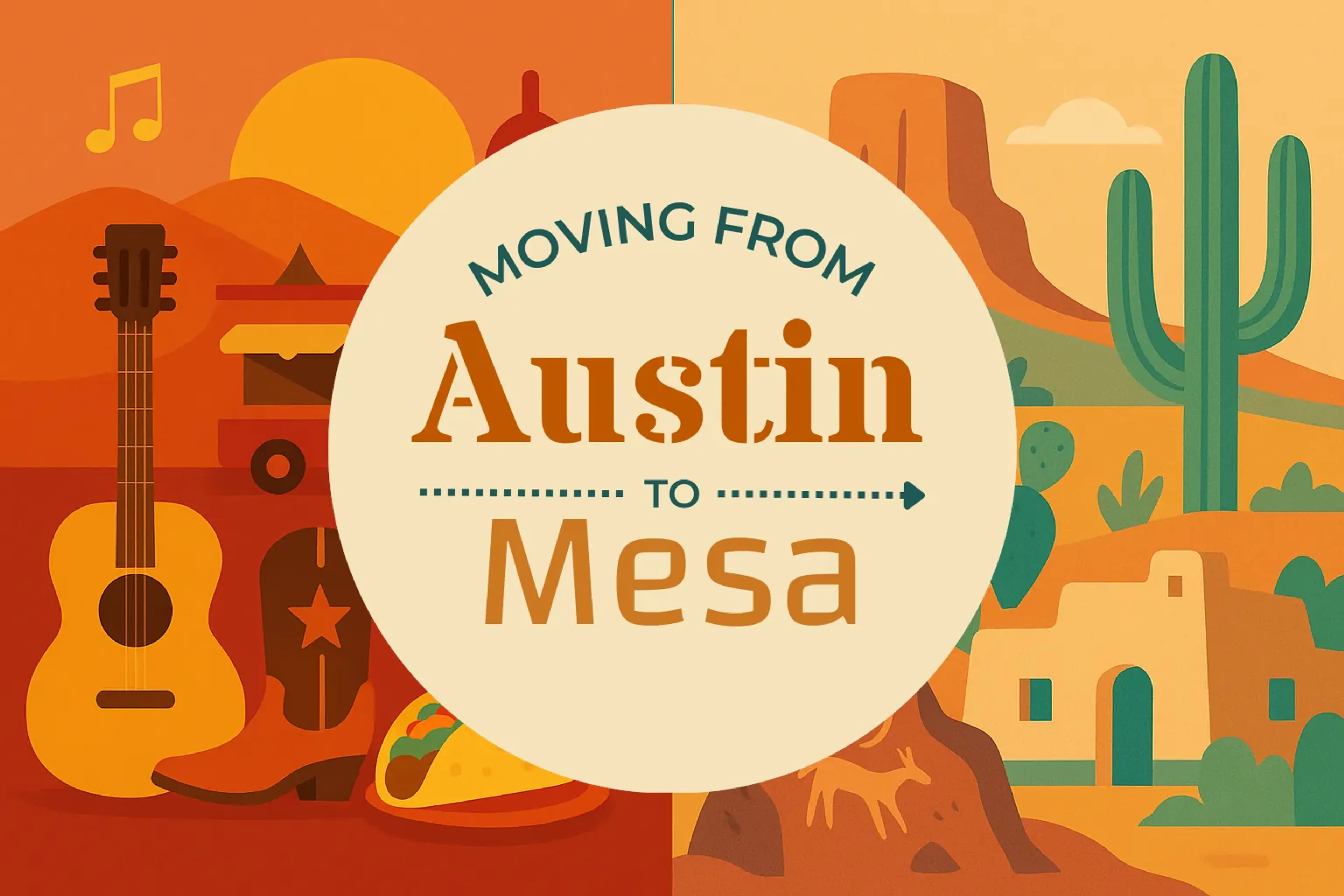 Side-by-side comparison of Austin to Mesa moving companies