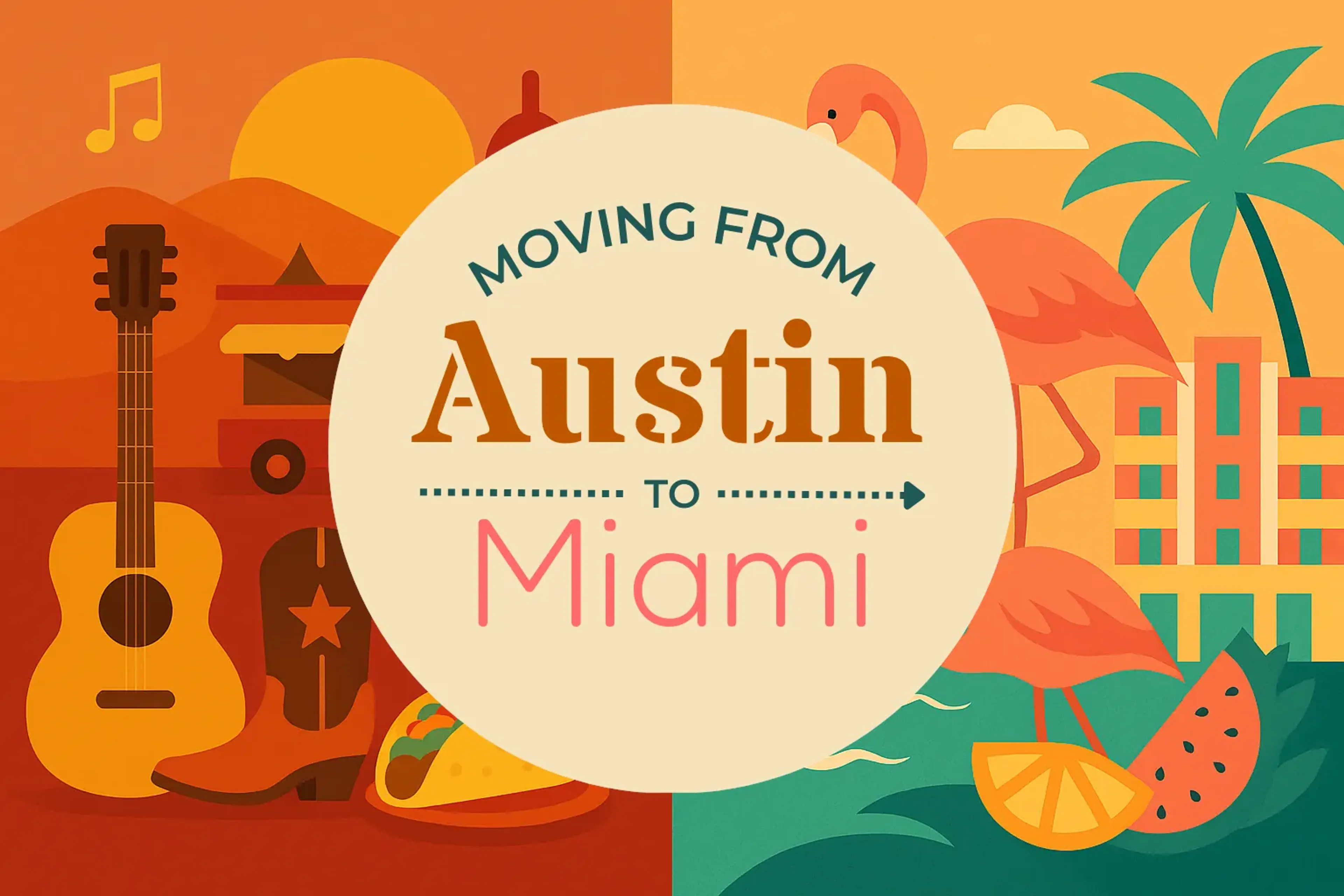 Side-by-side comparison of Austin to Miami moving companies