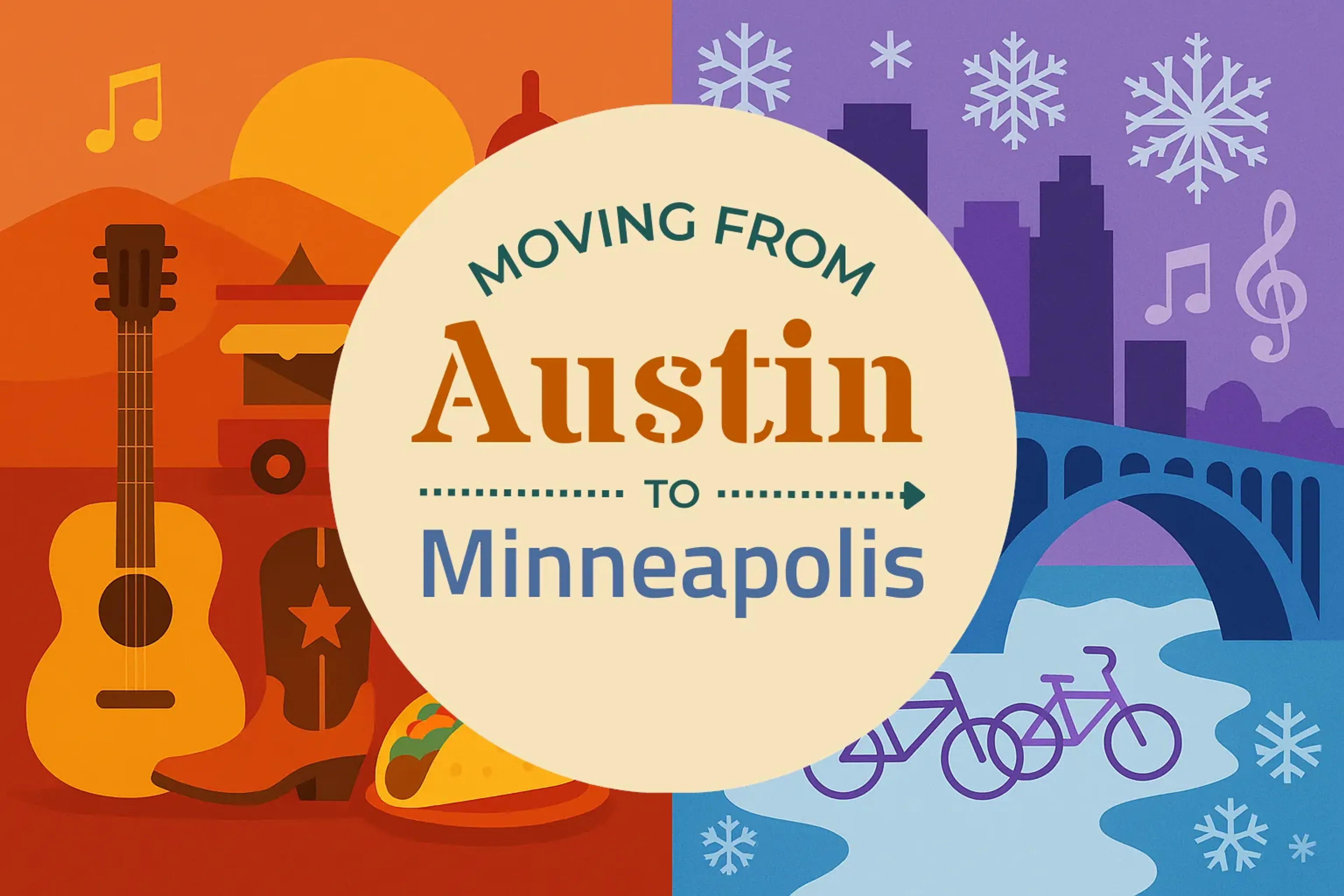 Side-by-side comparison of Austin to Minneapolis moving companies