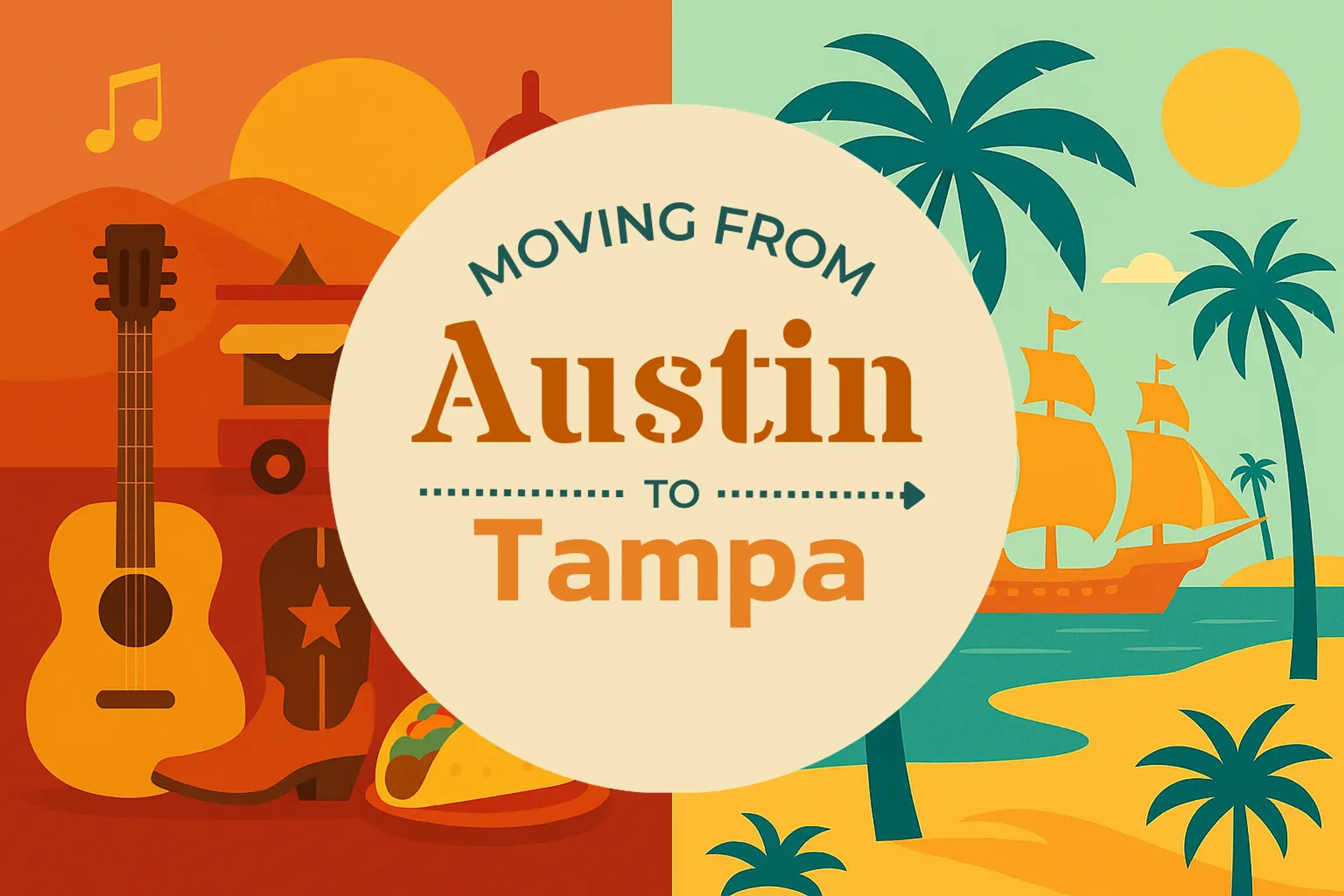 Side-by-side comparison of Austin to Tampa moving companies