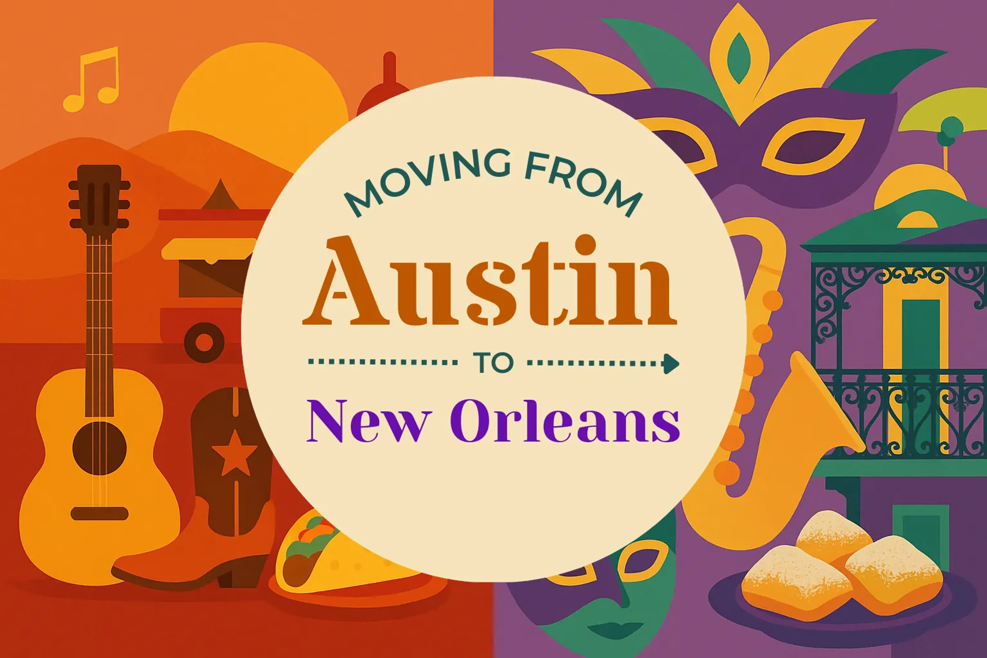 Side-by-side comparison of Austin to New Orleans moving companies