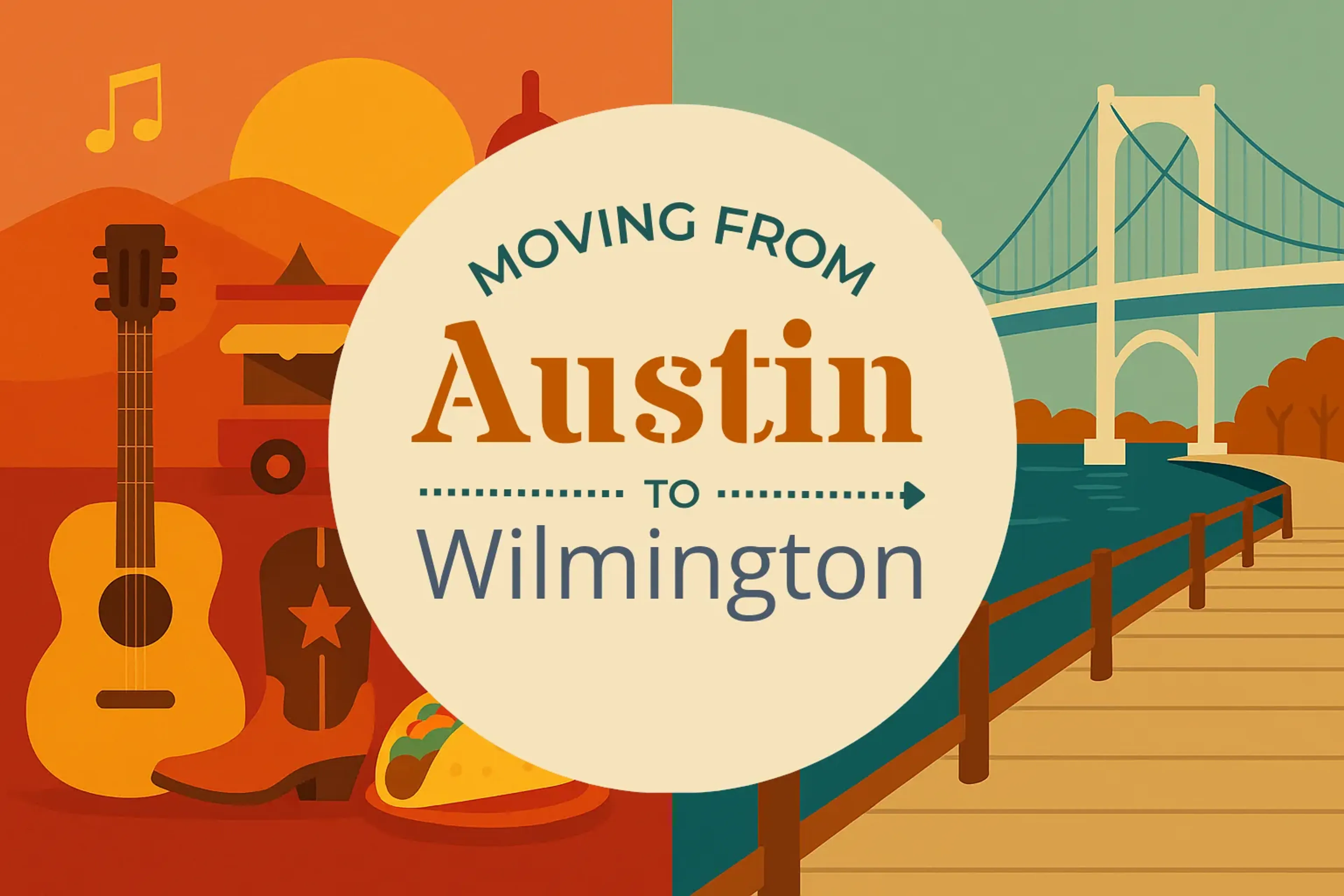 Side-by-side comparison of Austin to Wilmington moving companies