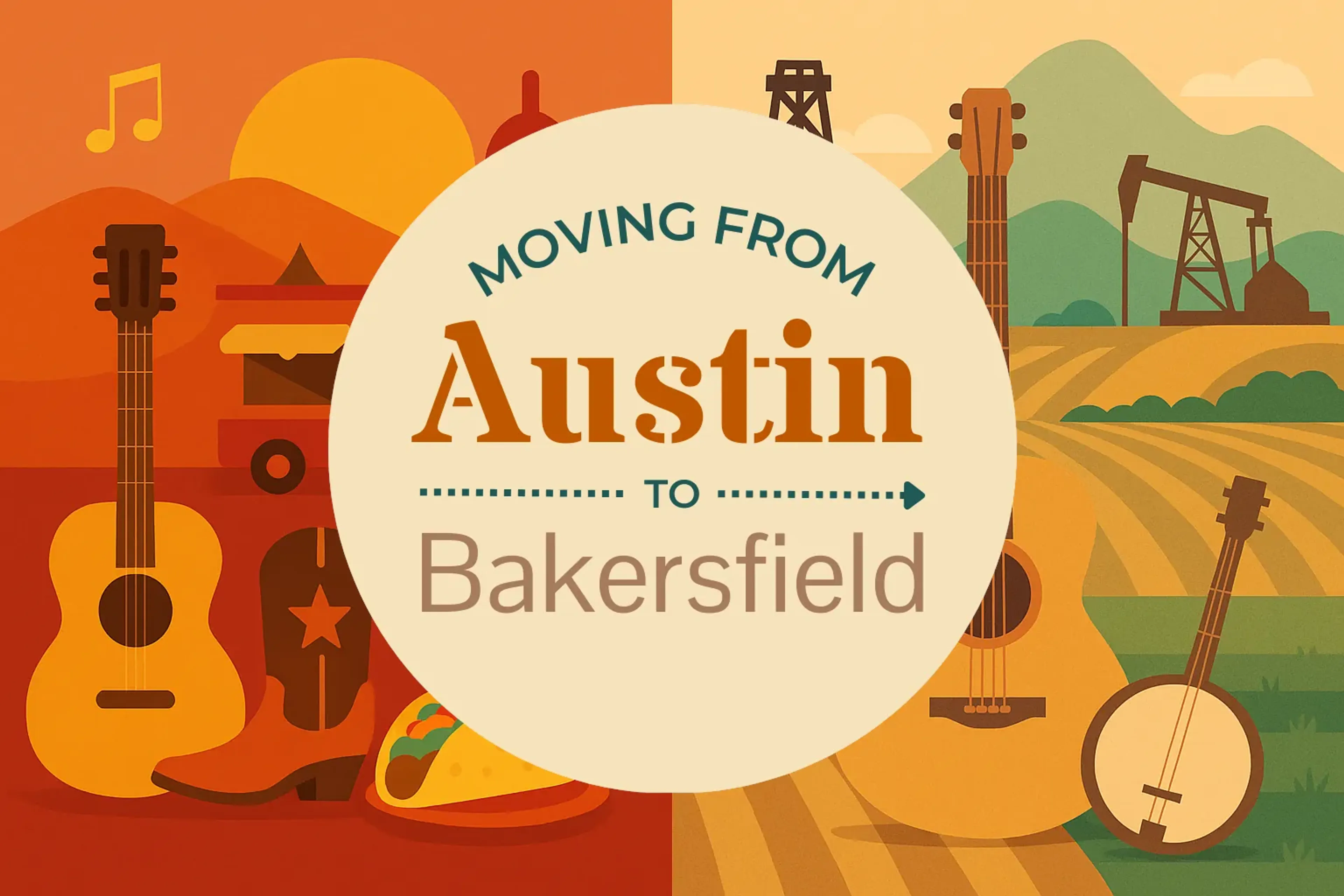 Side-by-side comparison of Austin to Bakersfield moving companies