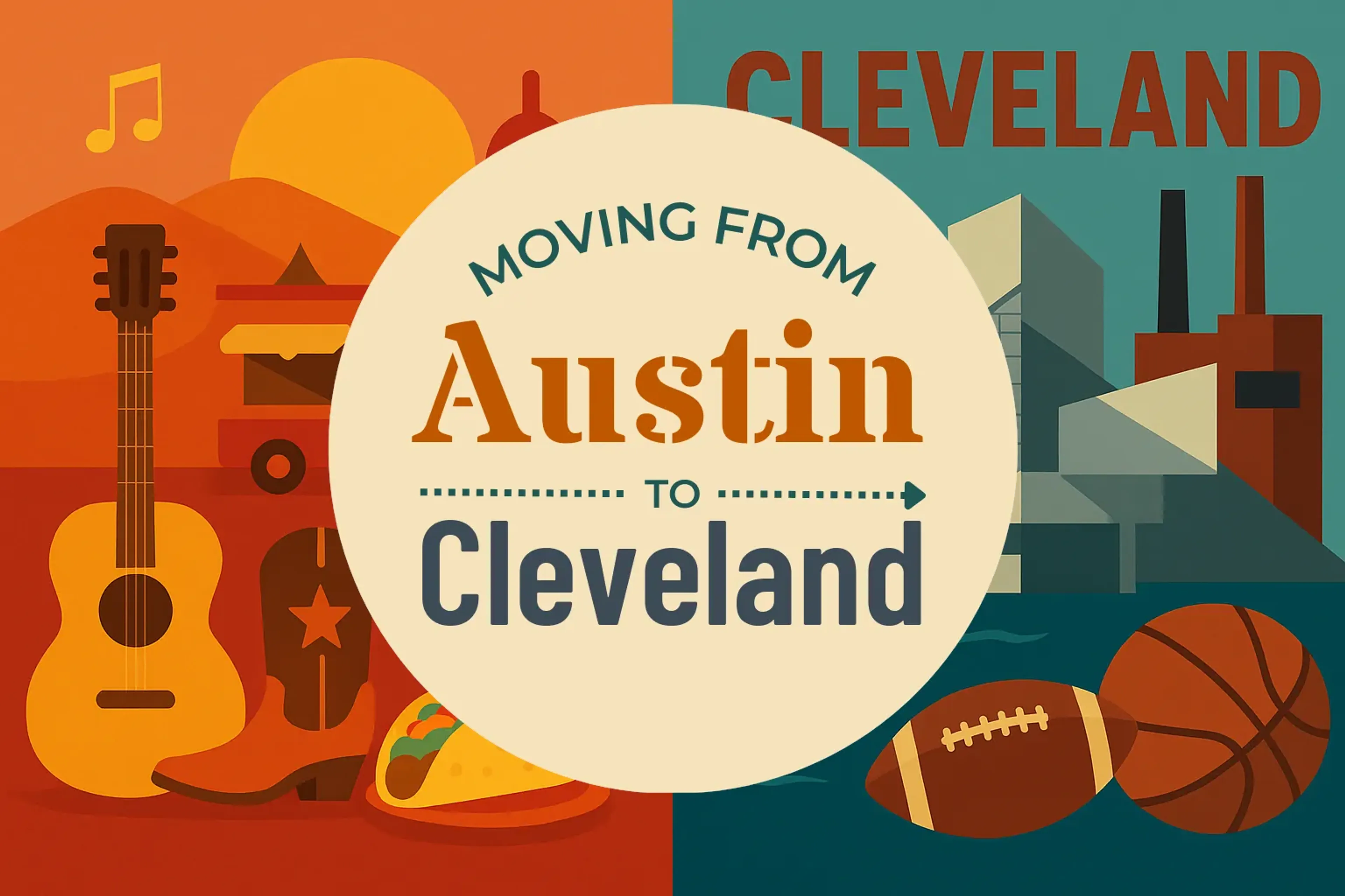 Side-by-side comparison of Austin to Cleveland moving companies