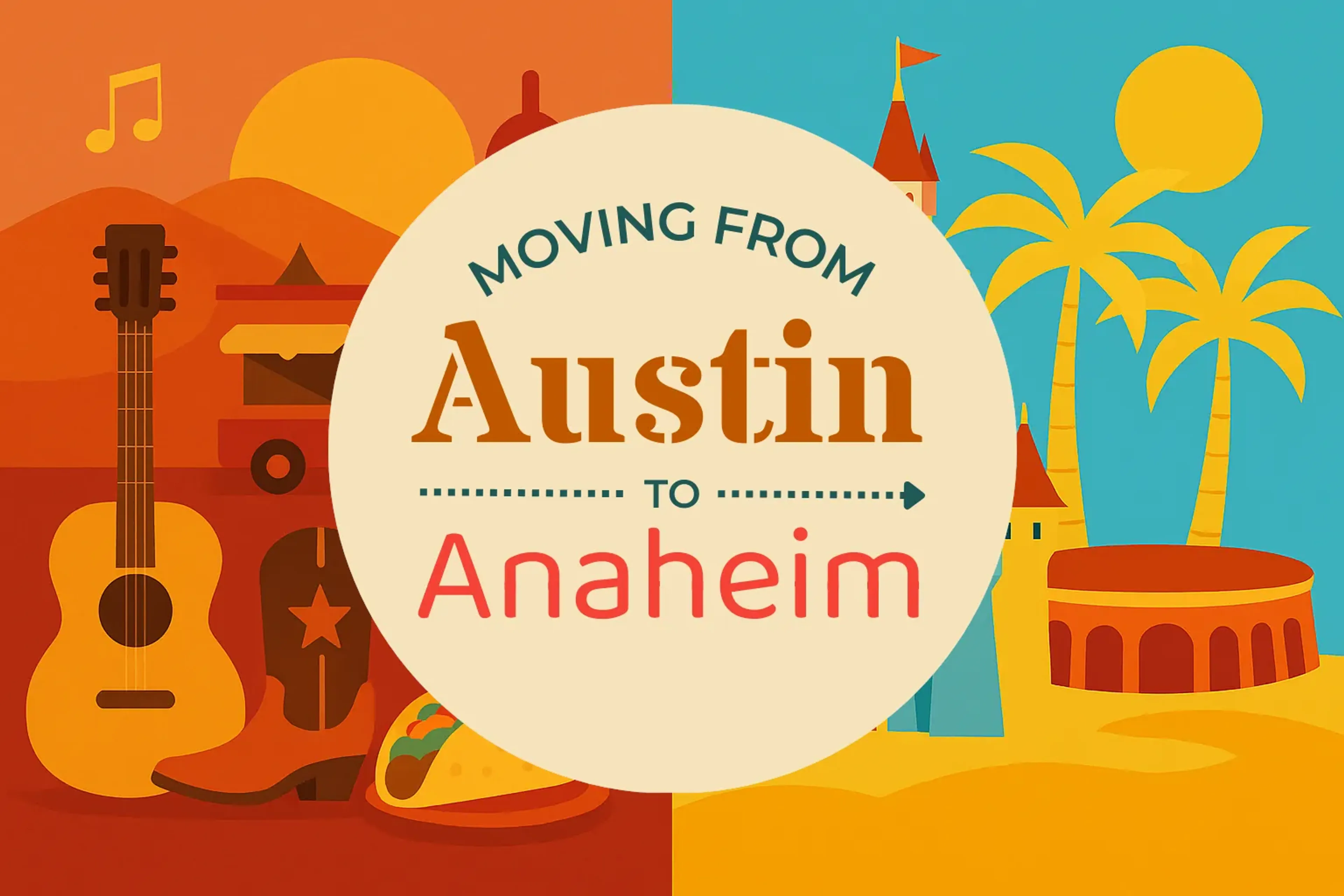 Side-by-side comparison of Austin to Anaheim moving companies