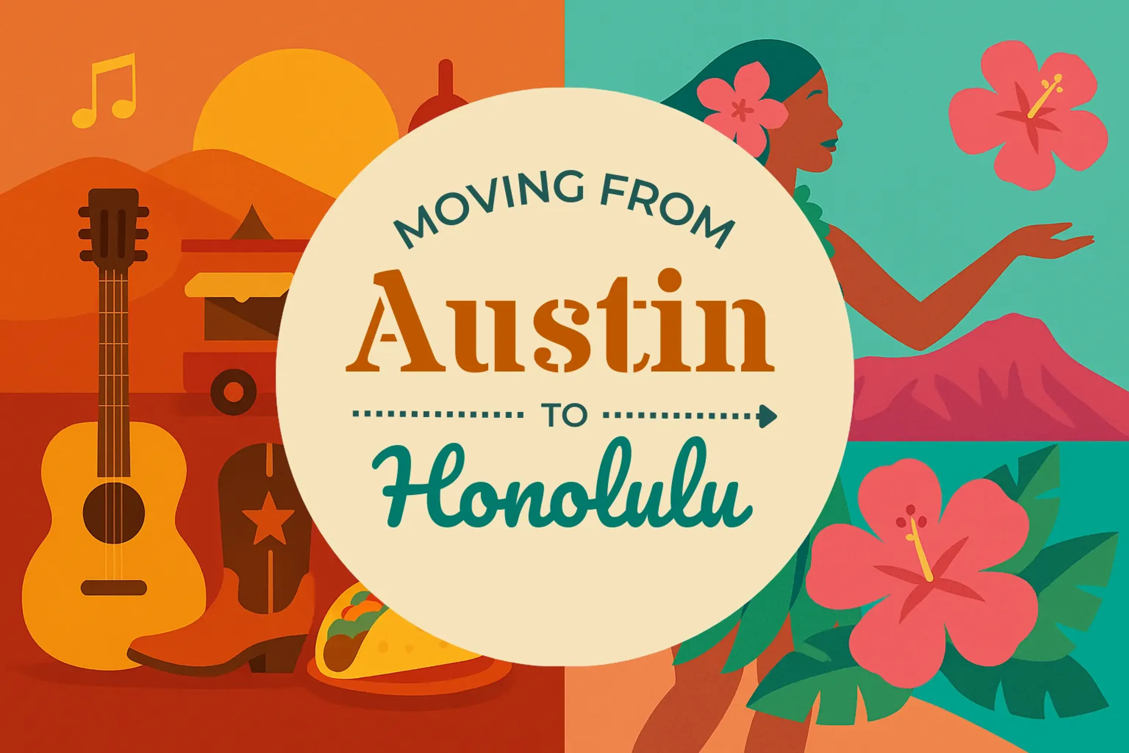 Side-by-side comparison of Austin to Honolulu moving companies