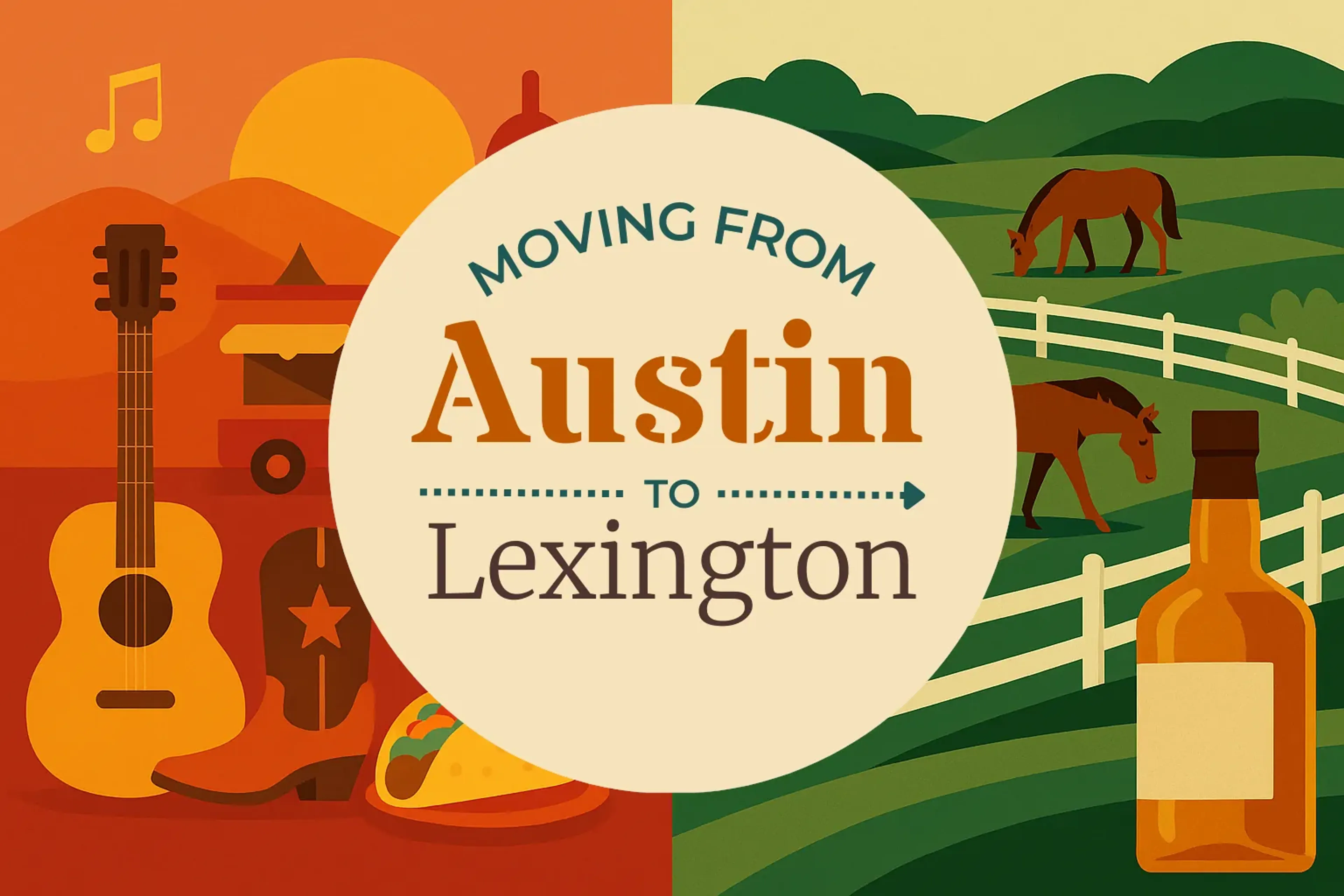 Side-by-side comparison of Austin to Lexington moving companies