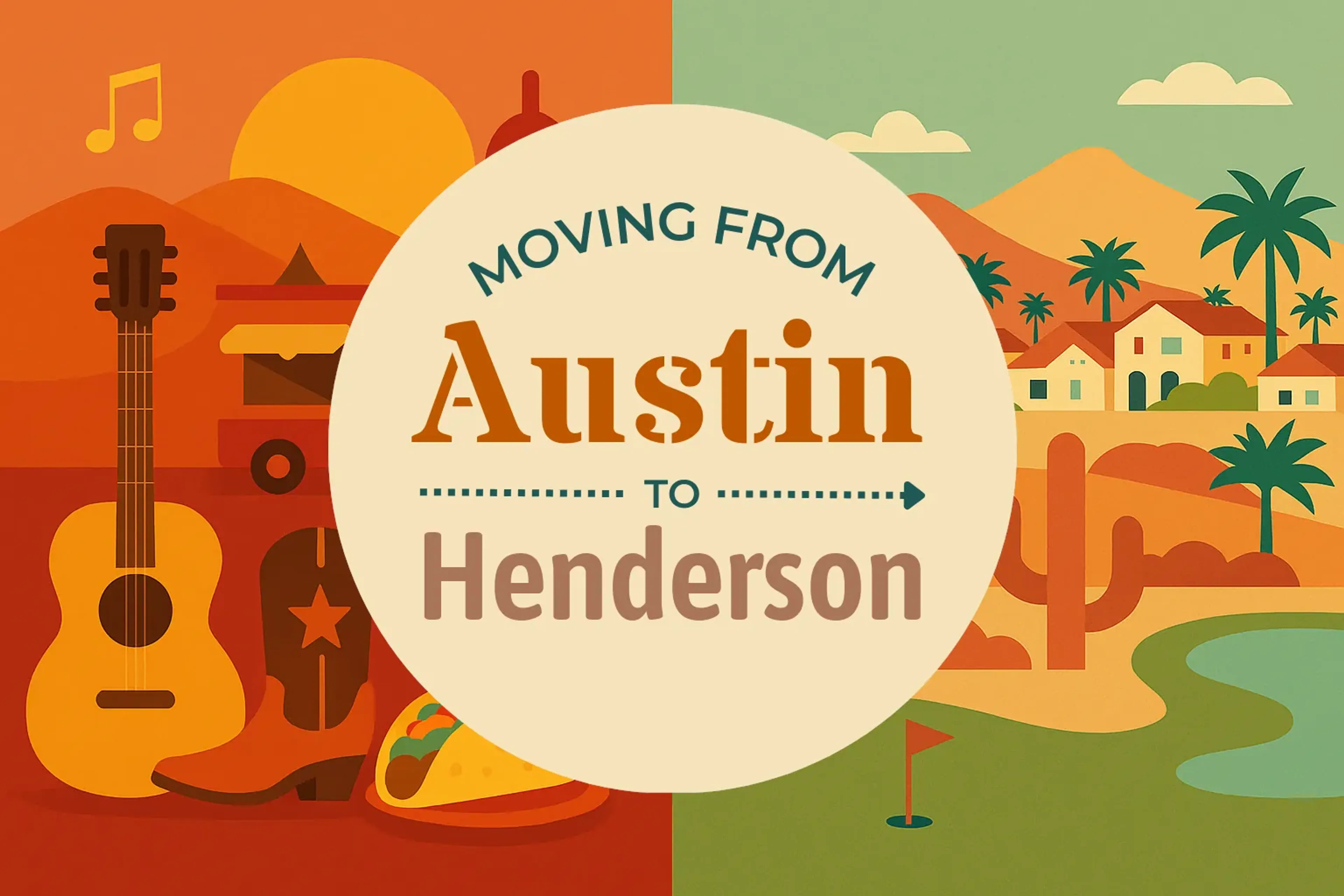 Side-by-side comparison of Austin to Henderson moving companies