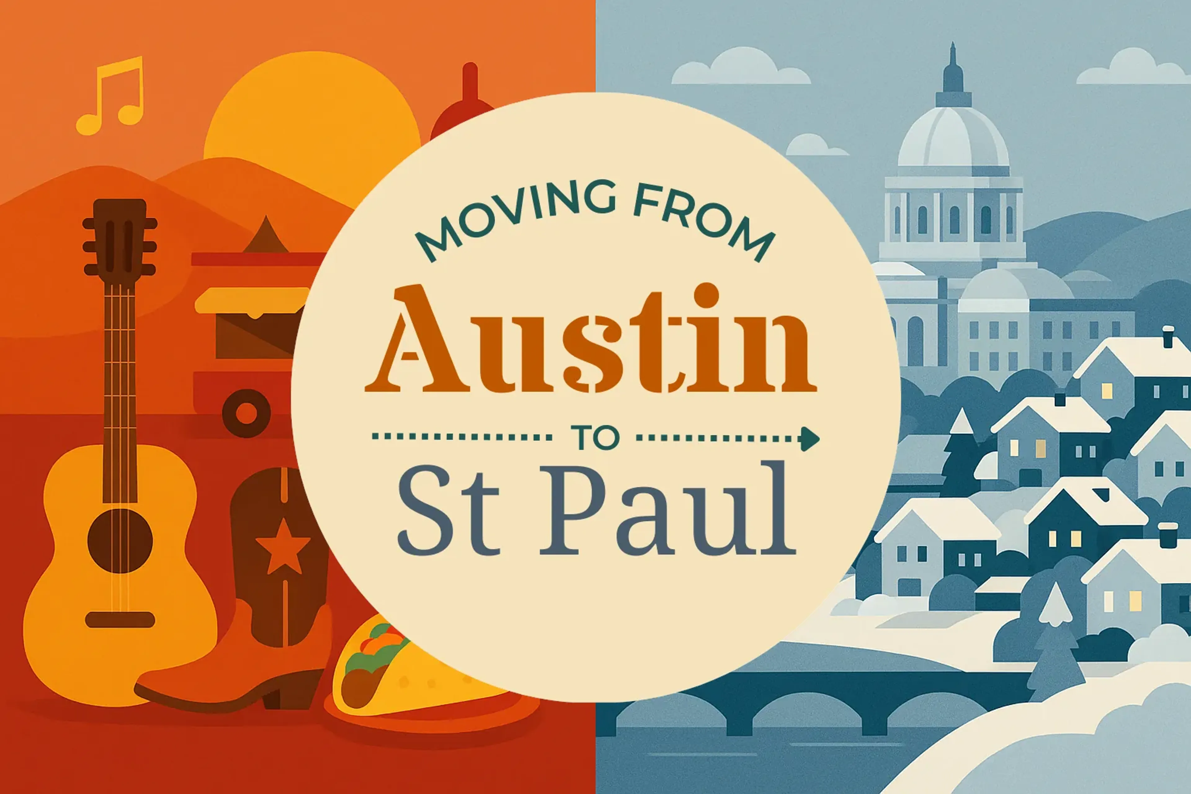 Side-by-side comparison of Austin to St. Paul moving companies