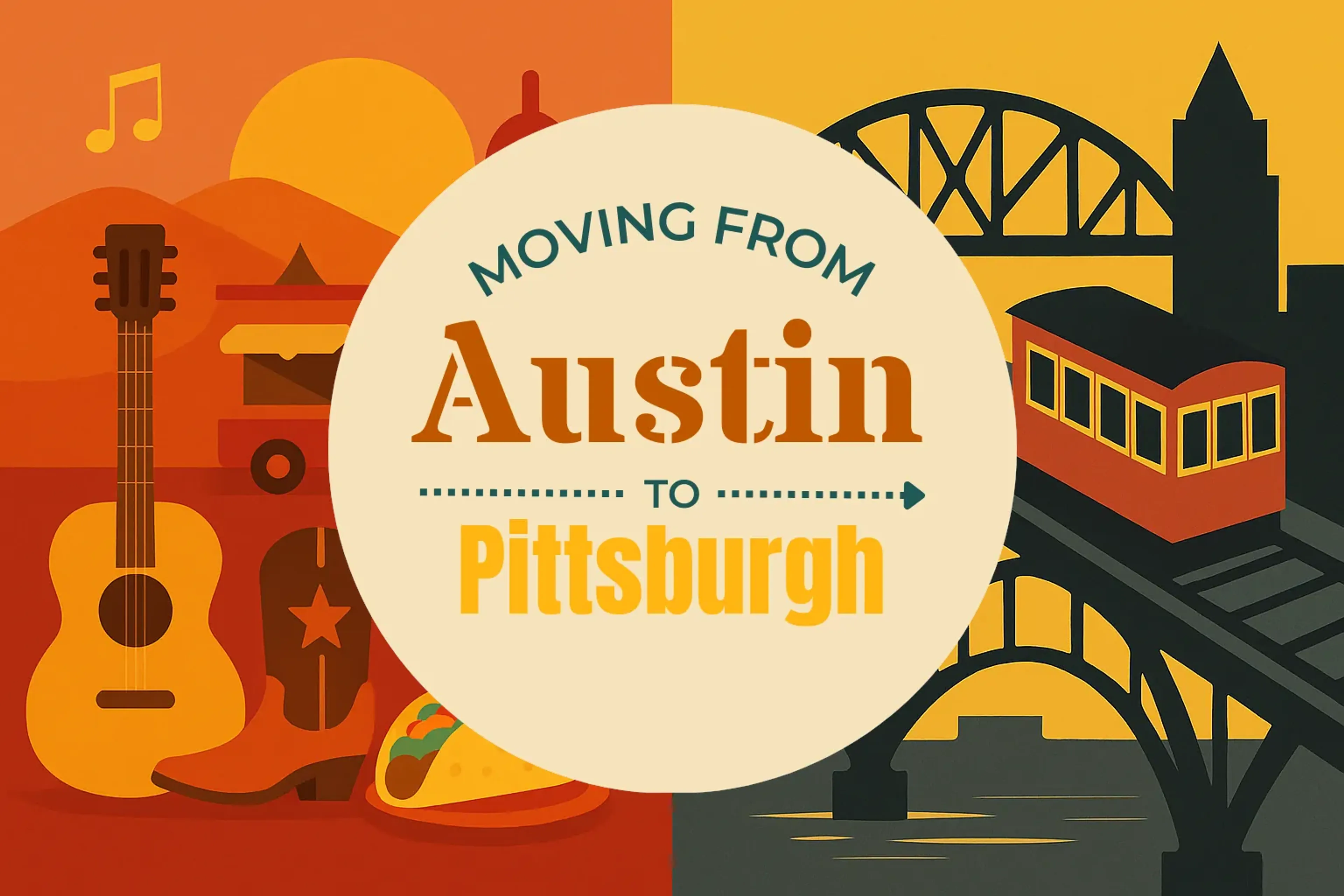 Side-by-side comparison of Austin to Pittsburgh moving companies