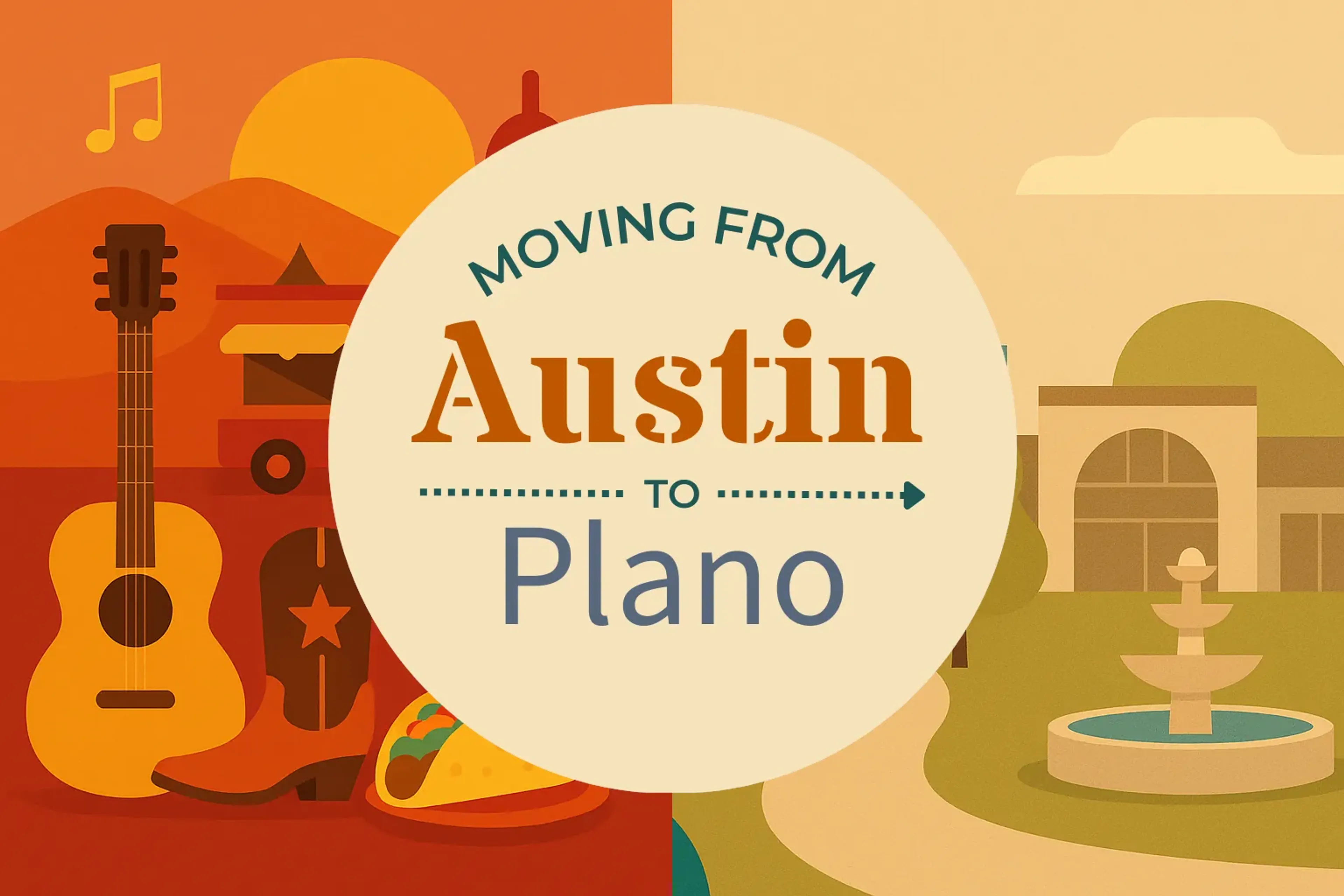 Side-by-side comparison of Austin to Plano moving companies