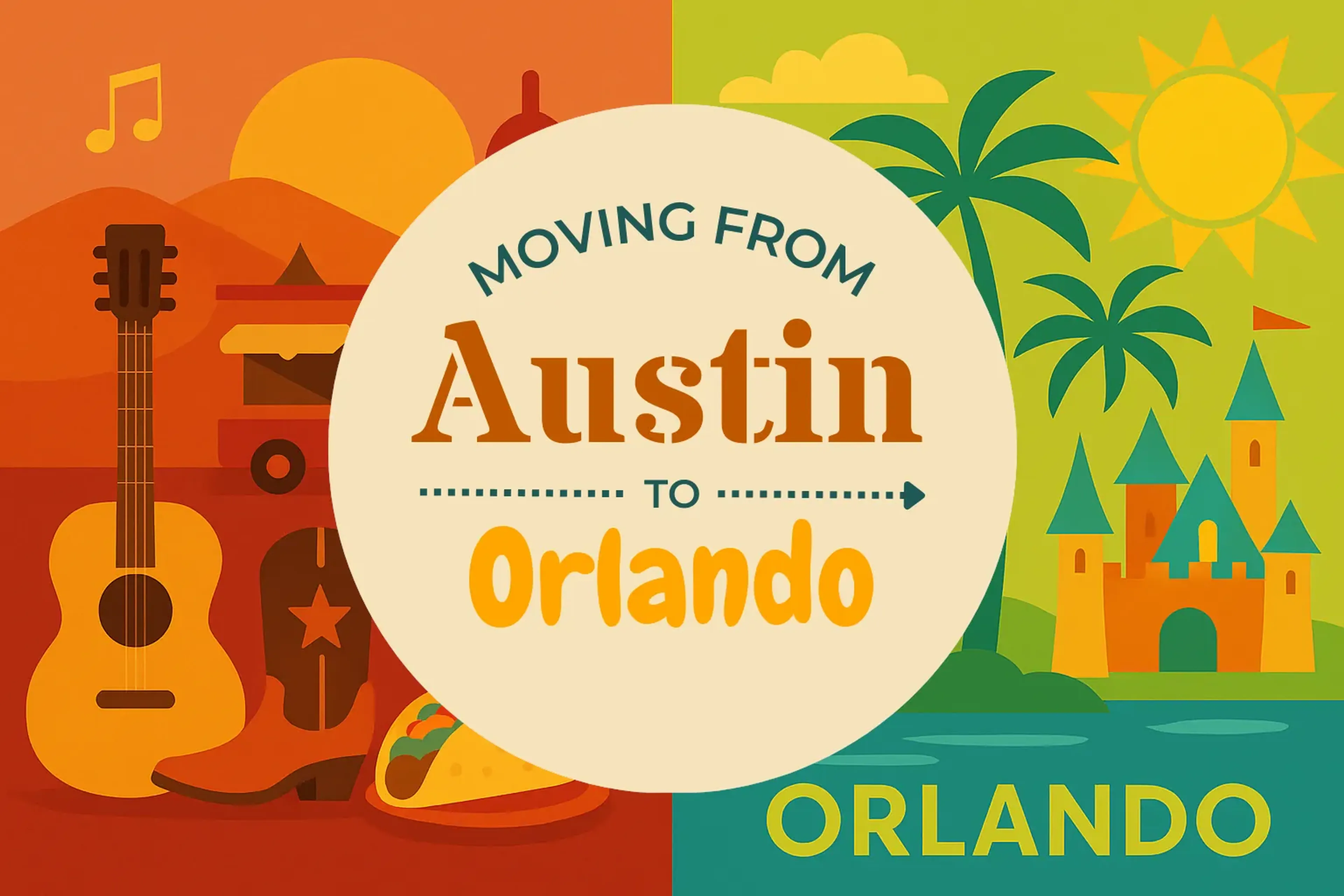 Side-by-side comparison of Austin to Orlando moving companies