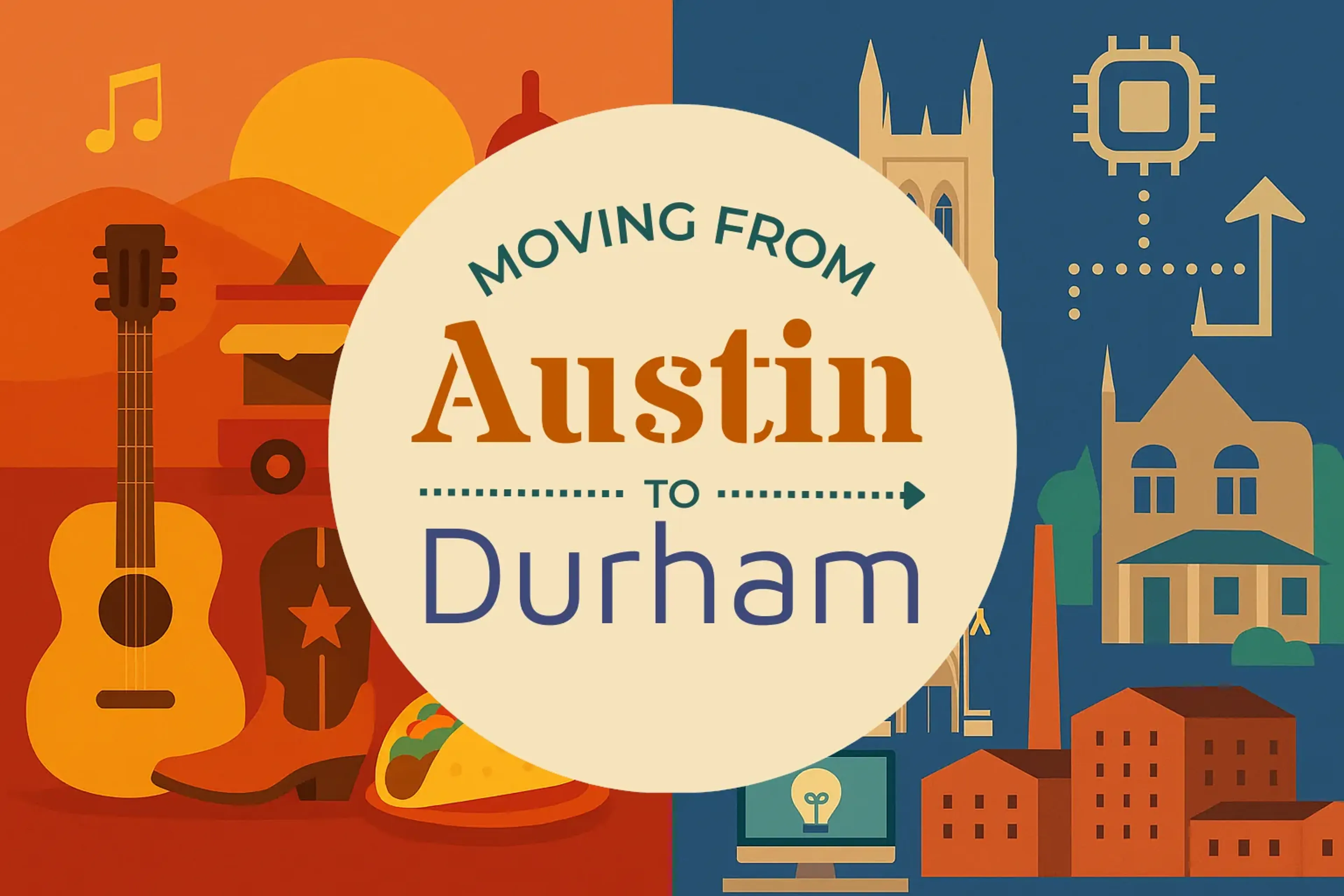 Side-by-side comparison of Austin to Durham moving companies