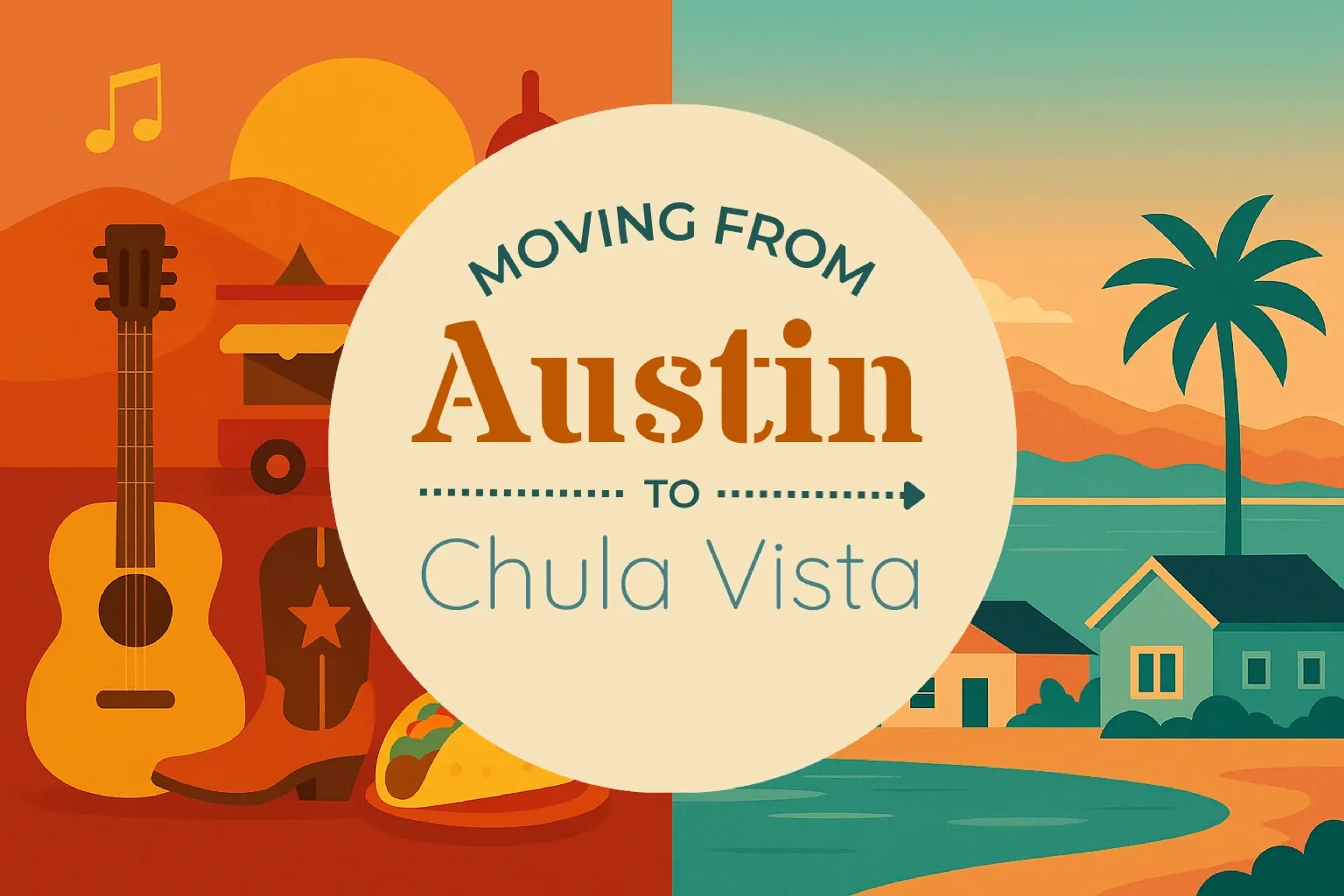 Side-by-side comparison of Austin to Chula Vista moving companies