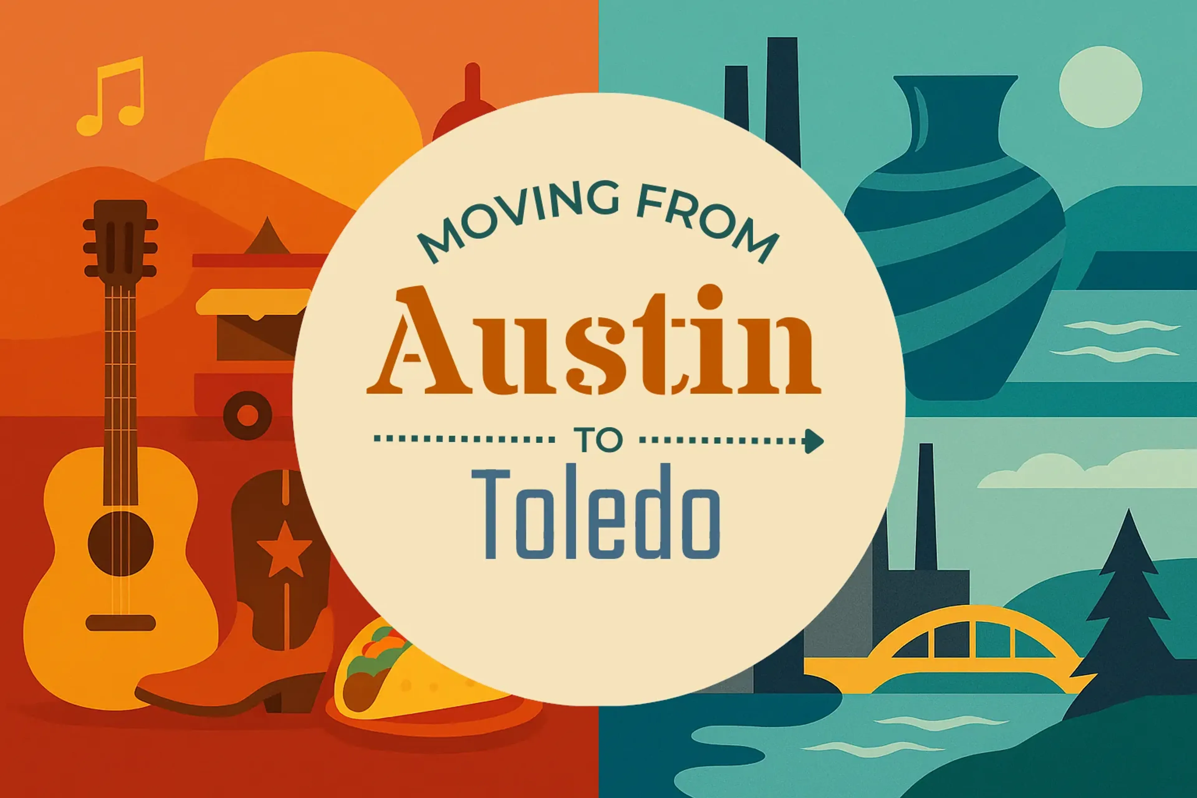Side-by-side comparison of Austin to Toledo moving companies